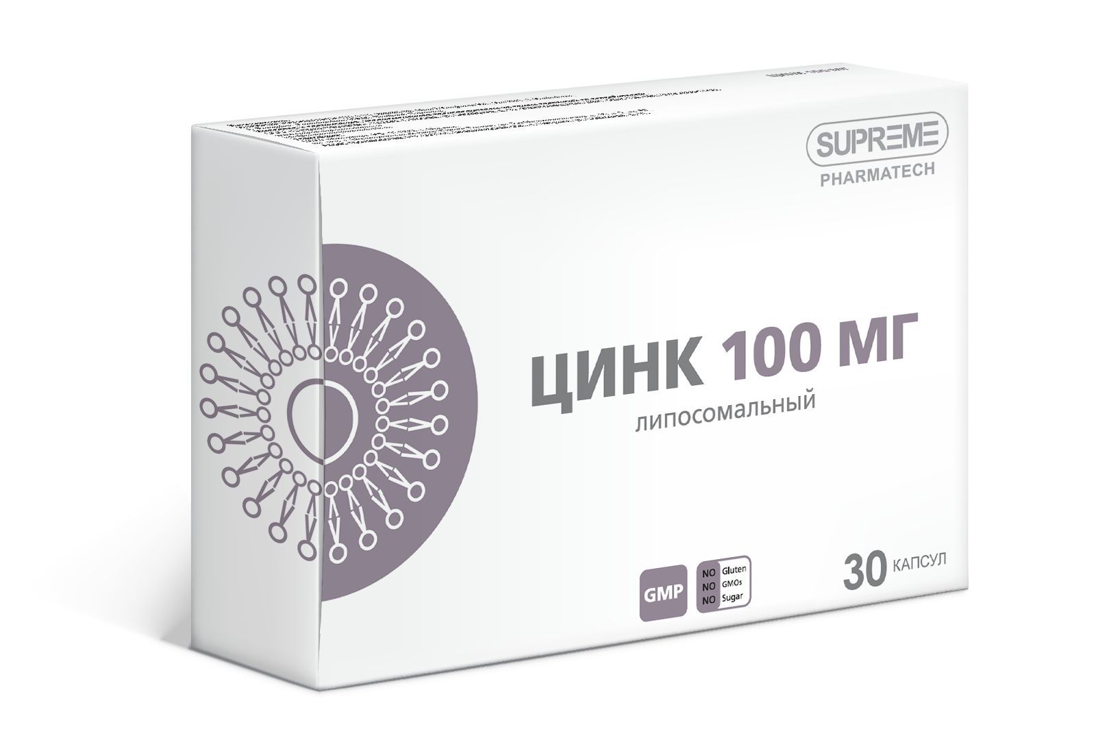Изображение товара Цинк липосомальный Supreme Pharmatech капсулы 548мг 30шт
