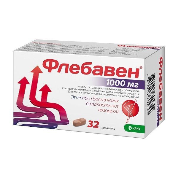 Изображение товара Флебавен таблетки п/о плен. 1000мг 32шт