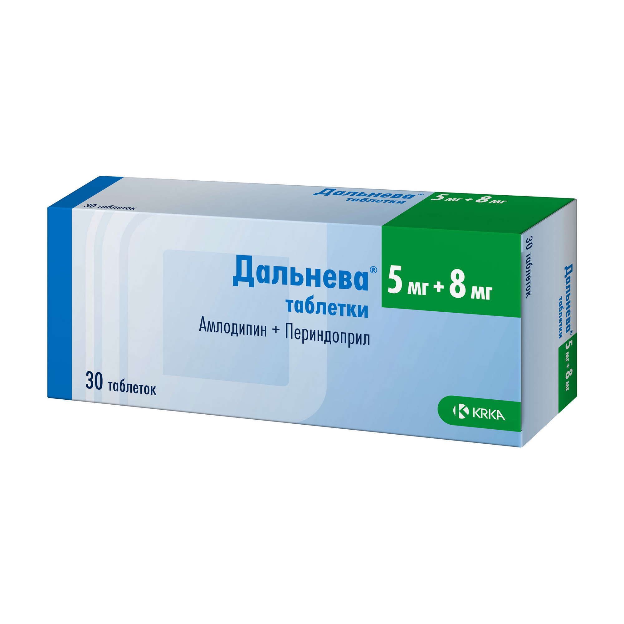 Изображение товара Дальнева таблетки 5мг+8мг 30 шт для гипертензии и стенокардии