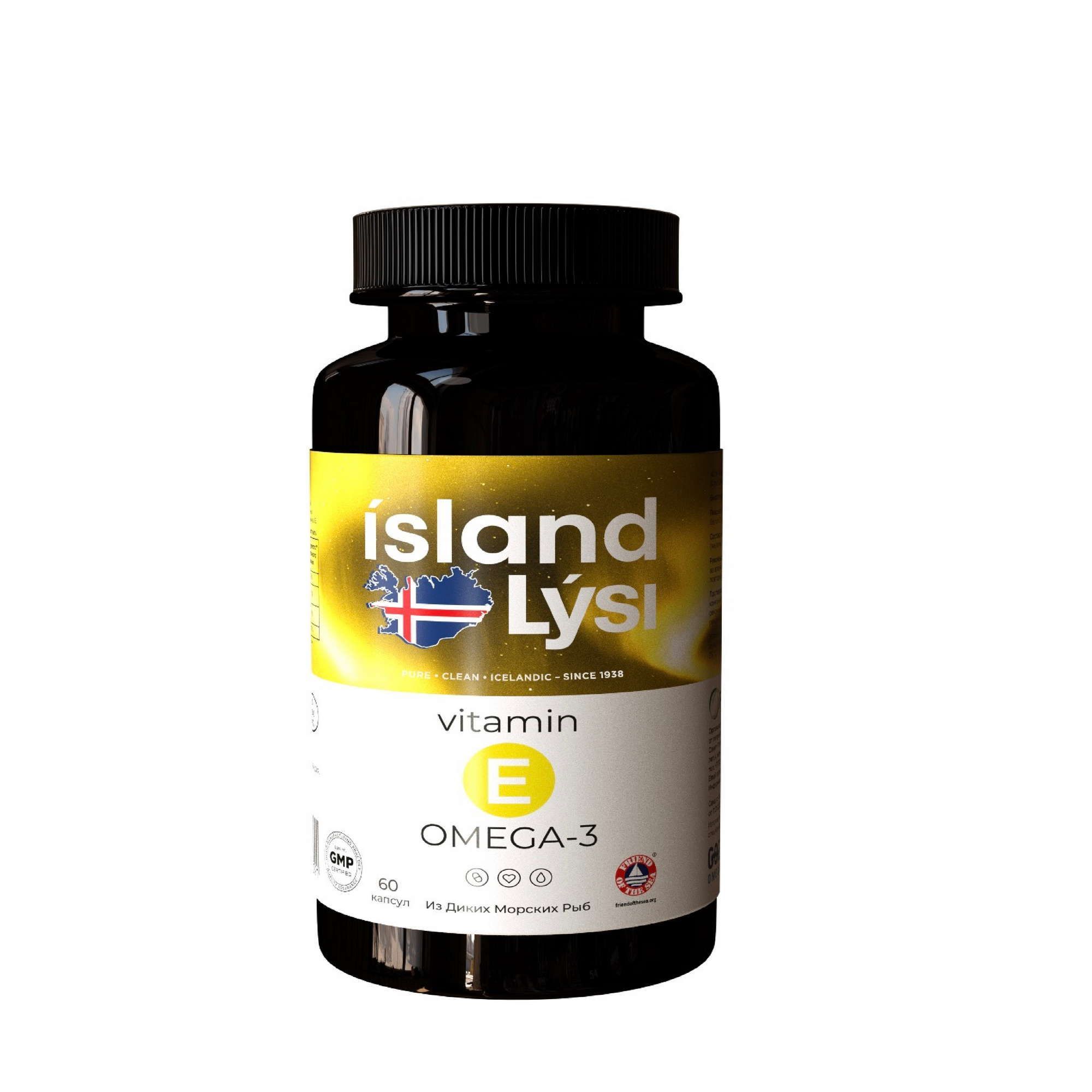 Изображение товара Омега-3 Рыбий жир с витамином Е Lysi/Лиси капсулы 500мг 60шт