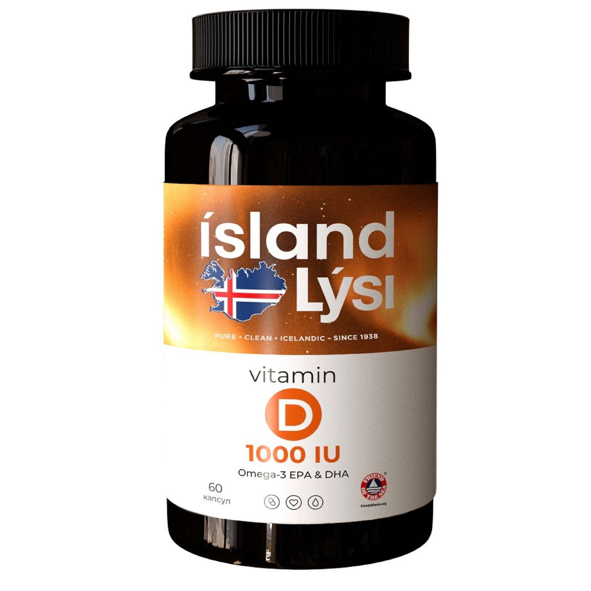 Изображение товара Омега-3 с витамином D Lysi капсулы 1000 МЕ 60 шт для сердца и костей