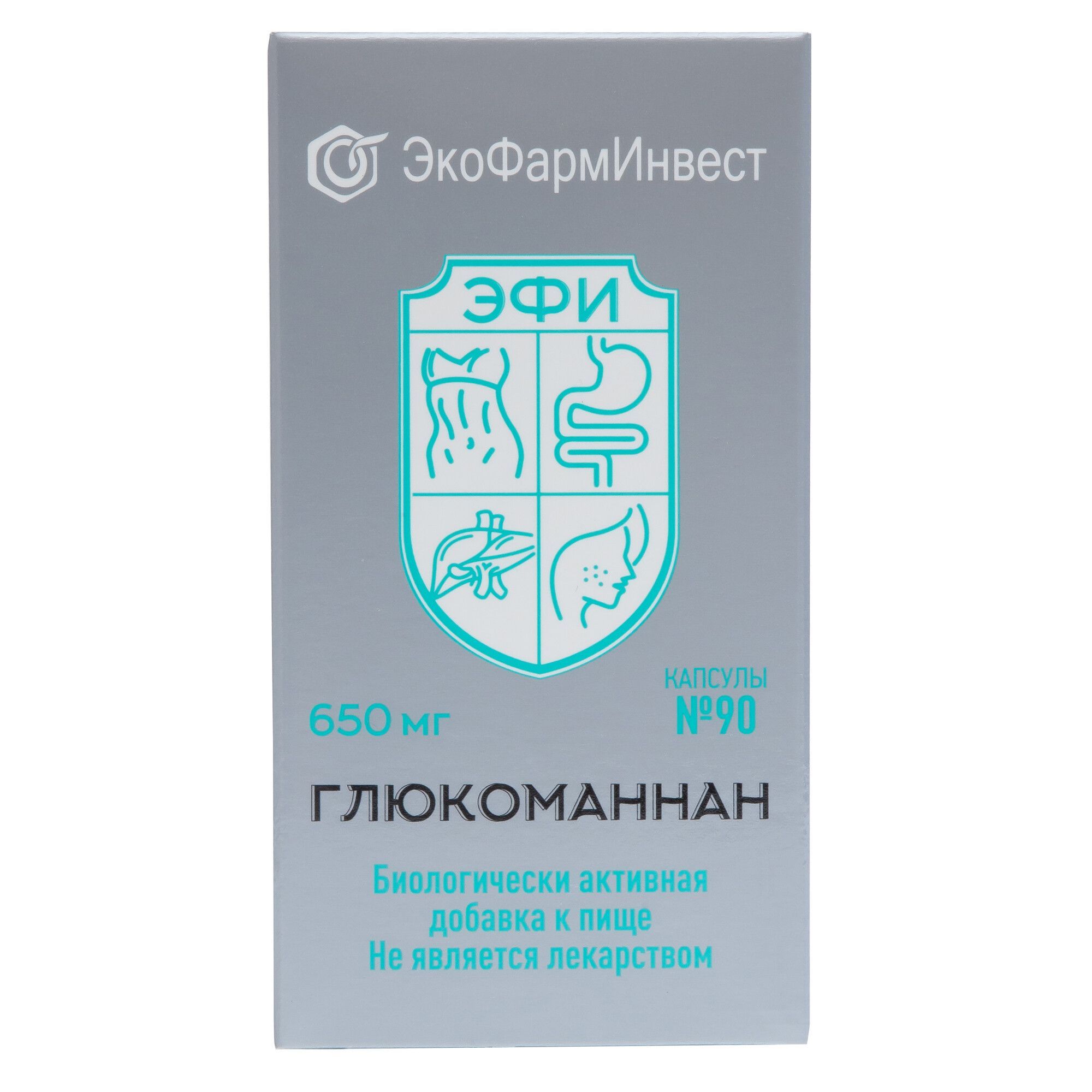 Изображение товара Глюкоманнан капсулы 650мг 90 шт для похудения и здоровья кишечника