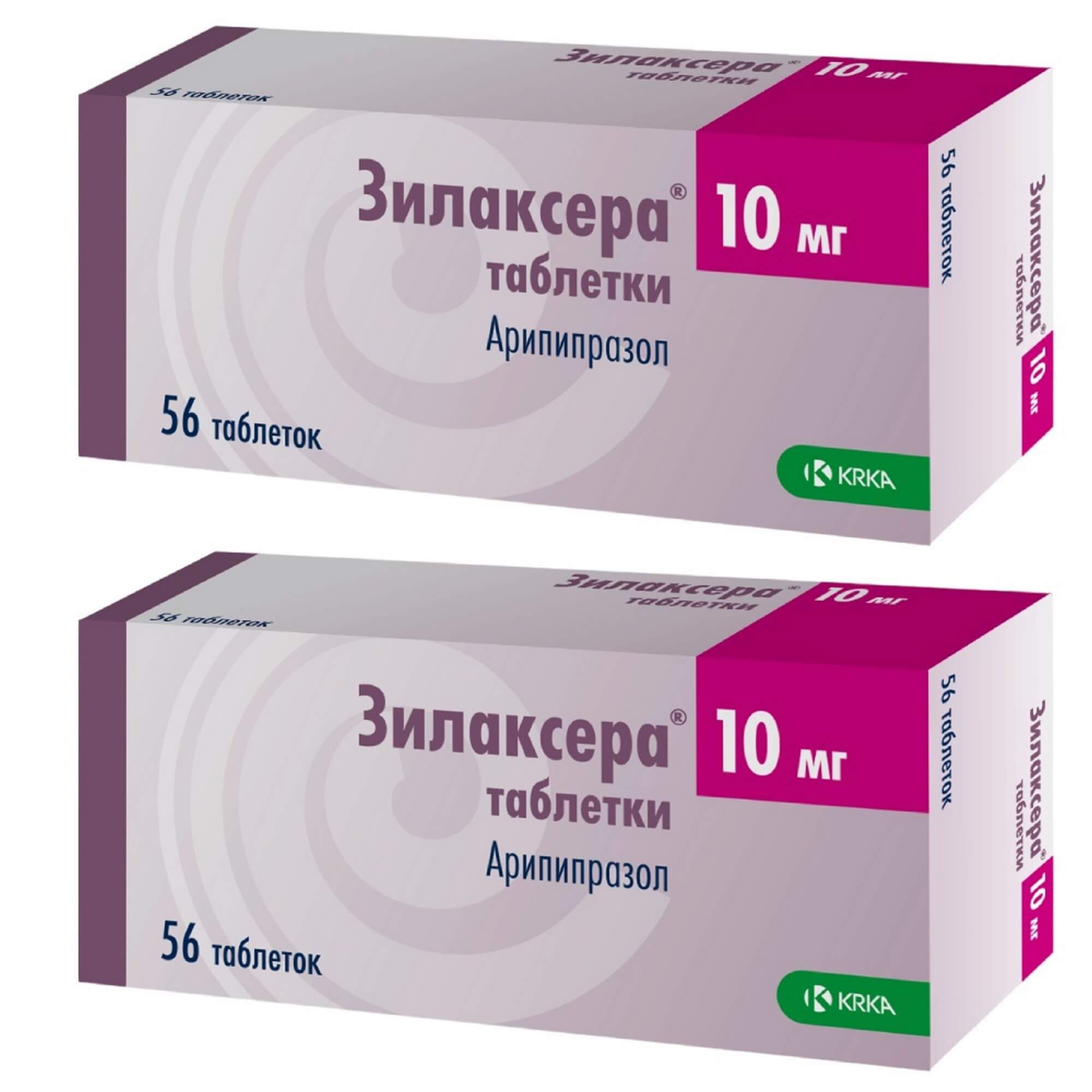 Изображение товара 2Х Зилаксера таблетки 10мг 56 шт - лекарство для психического здоровья