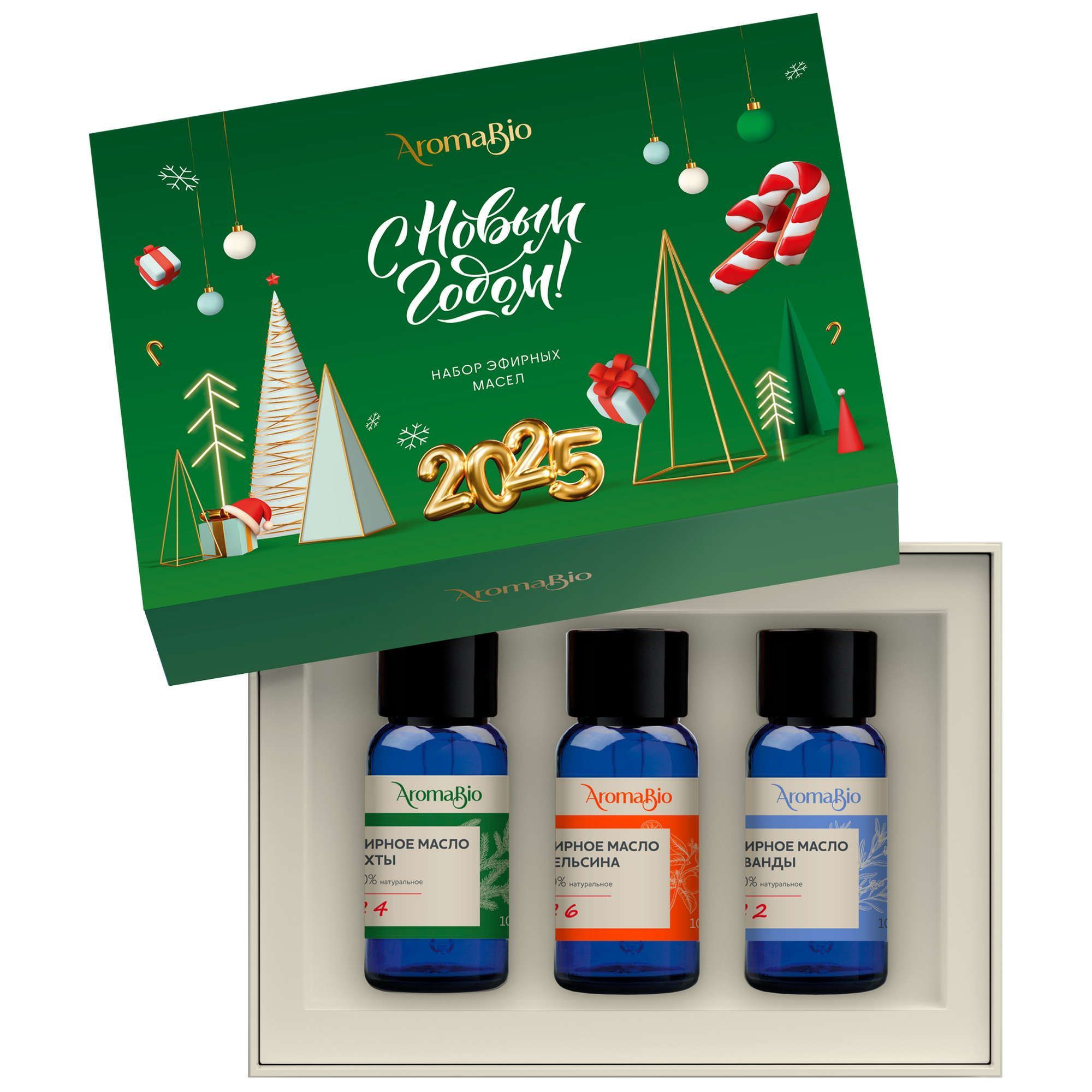 Изображение товара Набор AromaBio/АромаБио: Масло эфирное пихта, лаванда и апельсин фл. 10мл 3шт