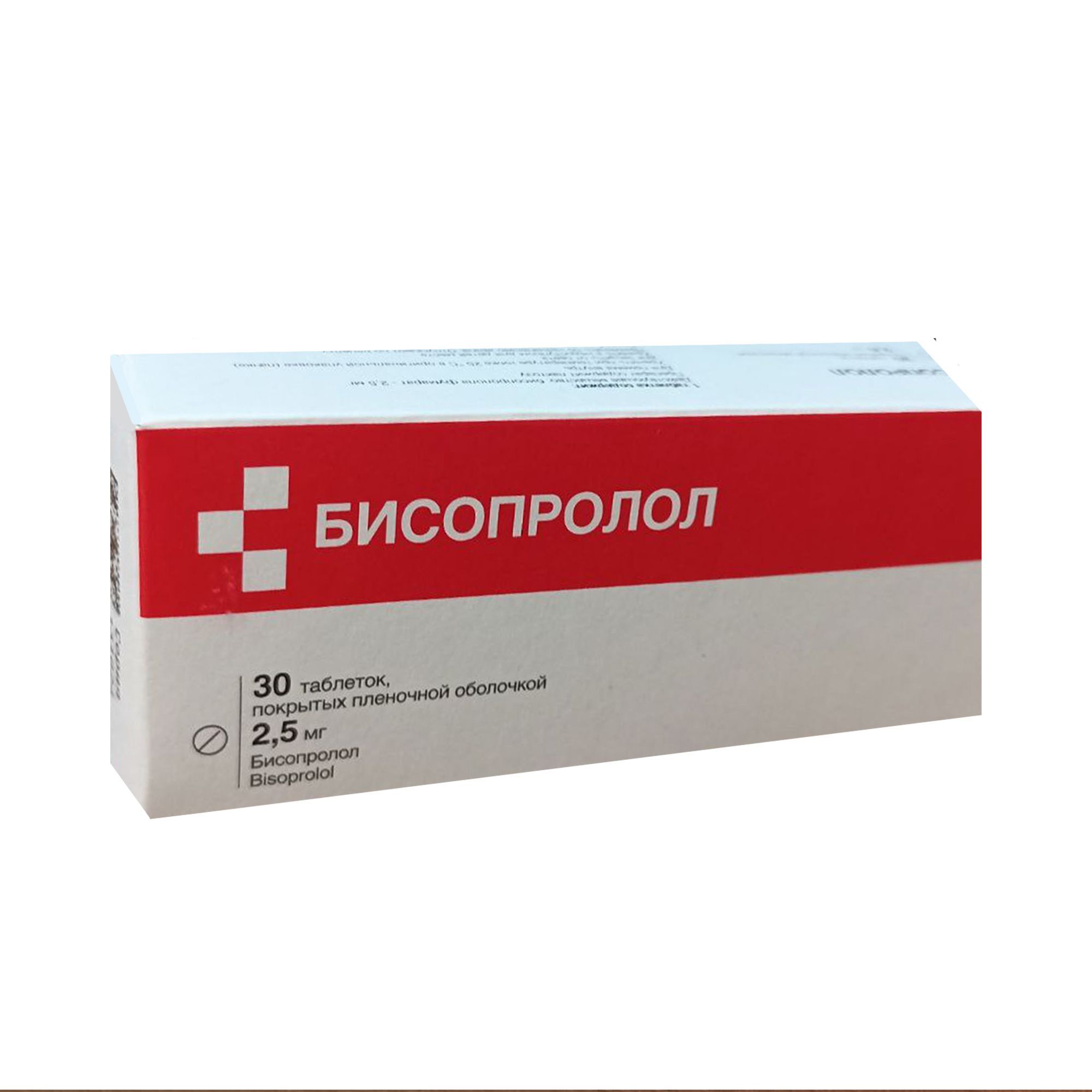 Изображение товара Бисопролол таблетки п/о плен. 2,5мг 30шт