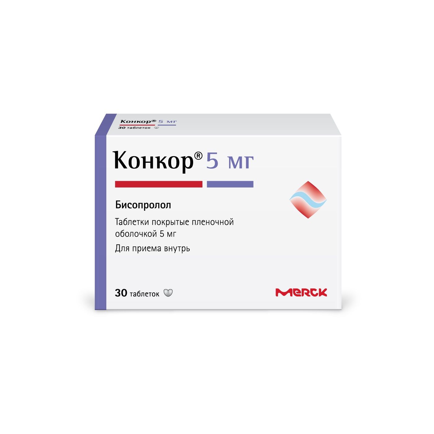 Изображение товара Конкор таблетки п/о плен. 5мг 30шт