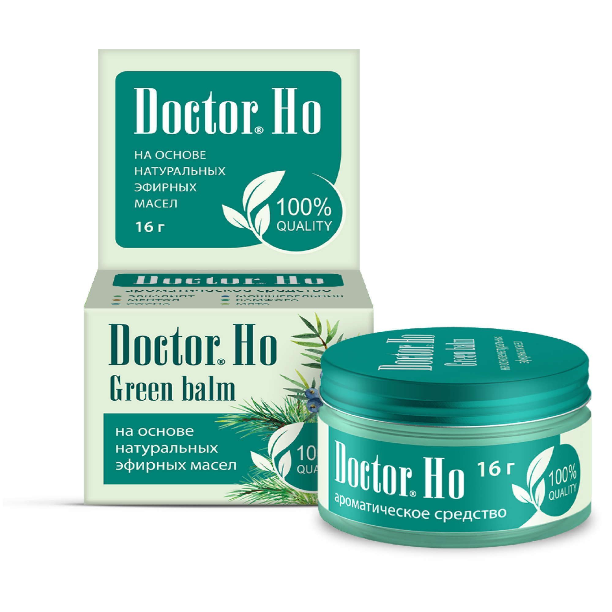 Изображение товара Бальзам ароматический на основе эфирных масел бальзам Green balm Doctor Ho/Доктор Хо банка 16г