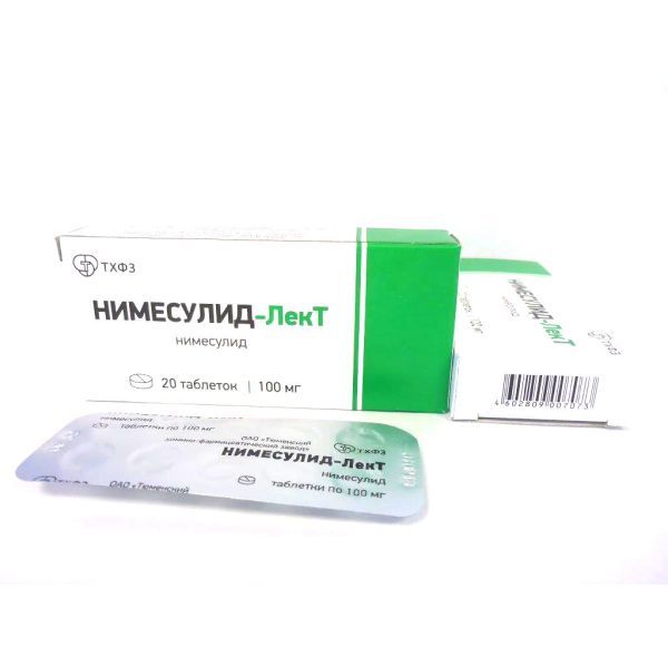 Изображение товара Нимесулид-Лект таблетки 100мг 20шт