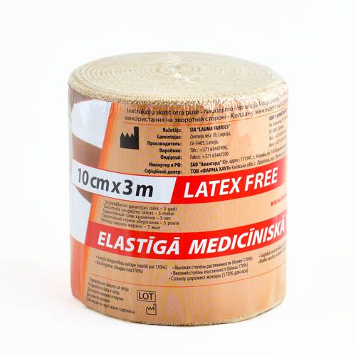 Изображение товара Бинт эластичный компрессионный высокой растяжимости модель 2 Latex Free Lauma/Лаума 300x10см