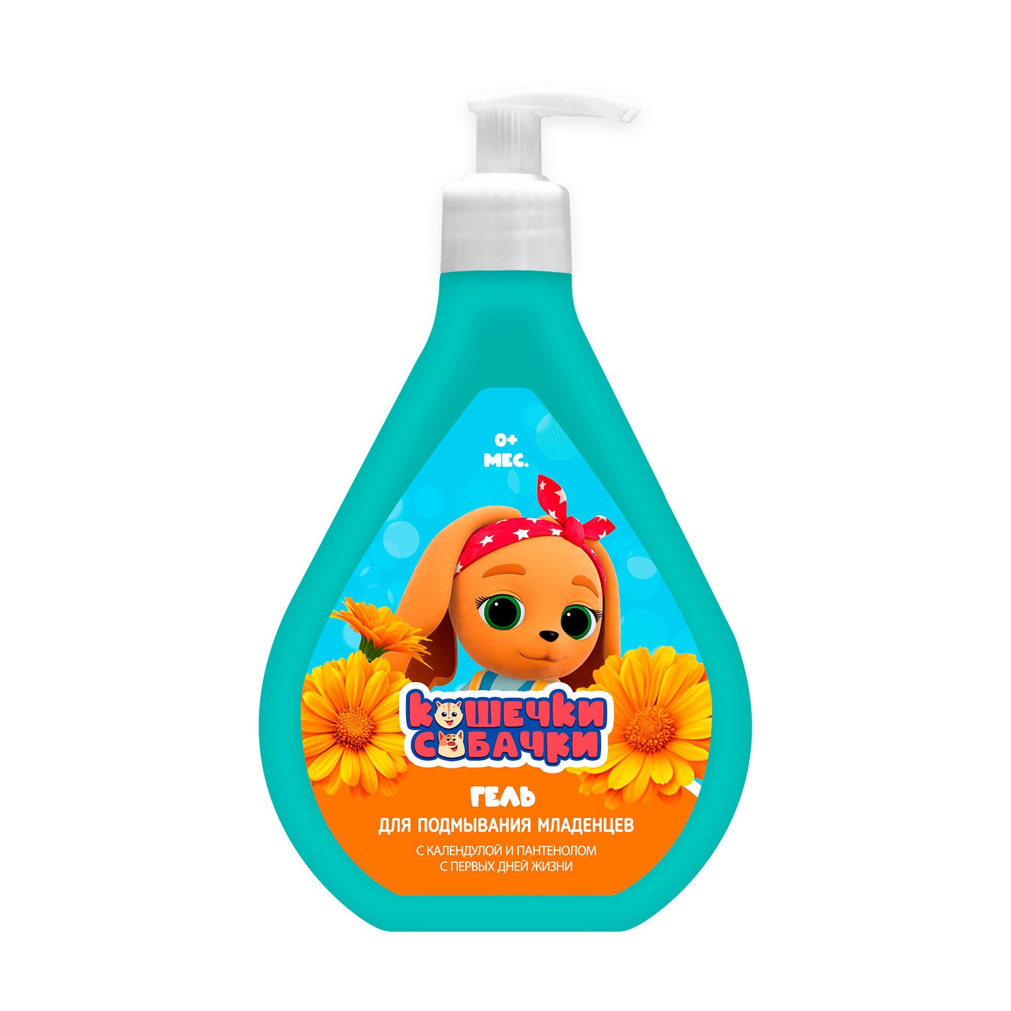 Изображение товара Гель для подмывания младенцев с календулой и пантенолом 250 мл Кошечки Собачки