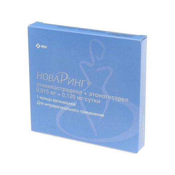 Изображение товара НоваРинг кольцо вагинальное 0,015мг+0,120мг/сутки+Аппликатор