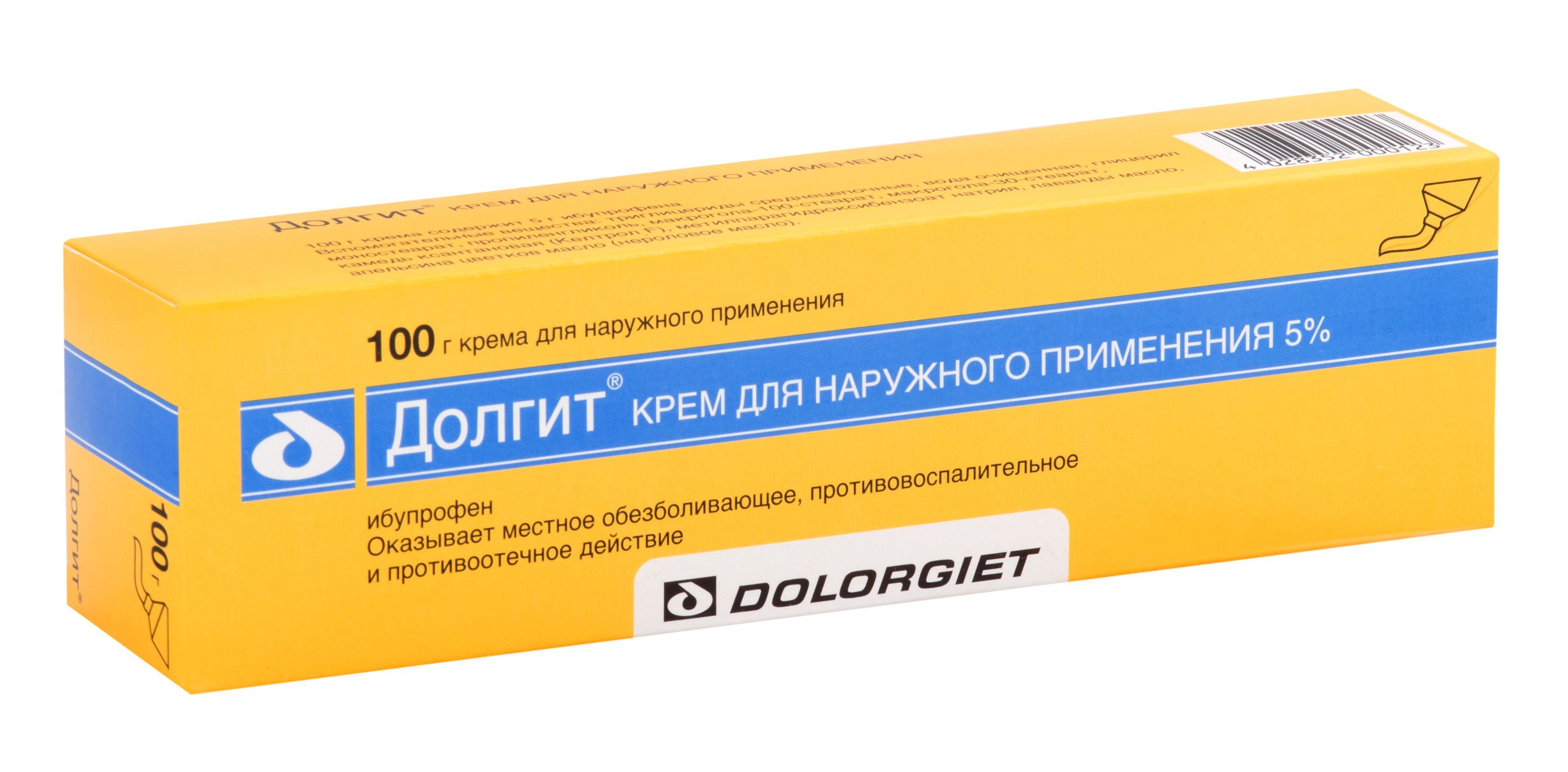 Изображение товара Долгит крем для наружного применения 5% 100г