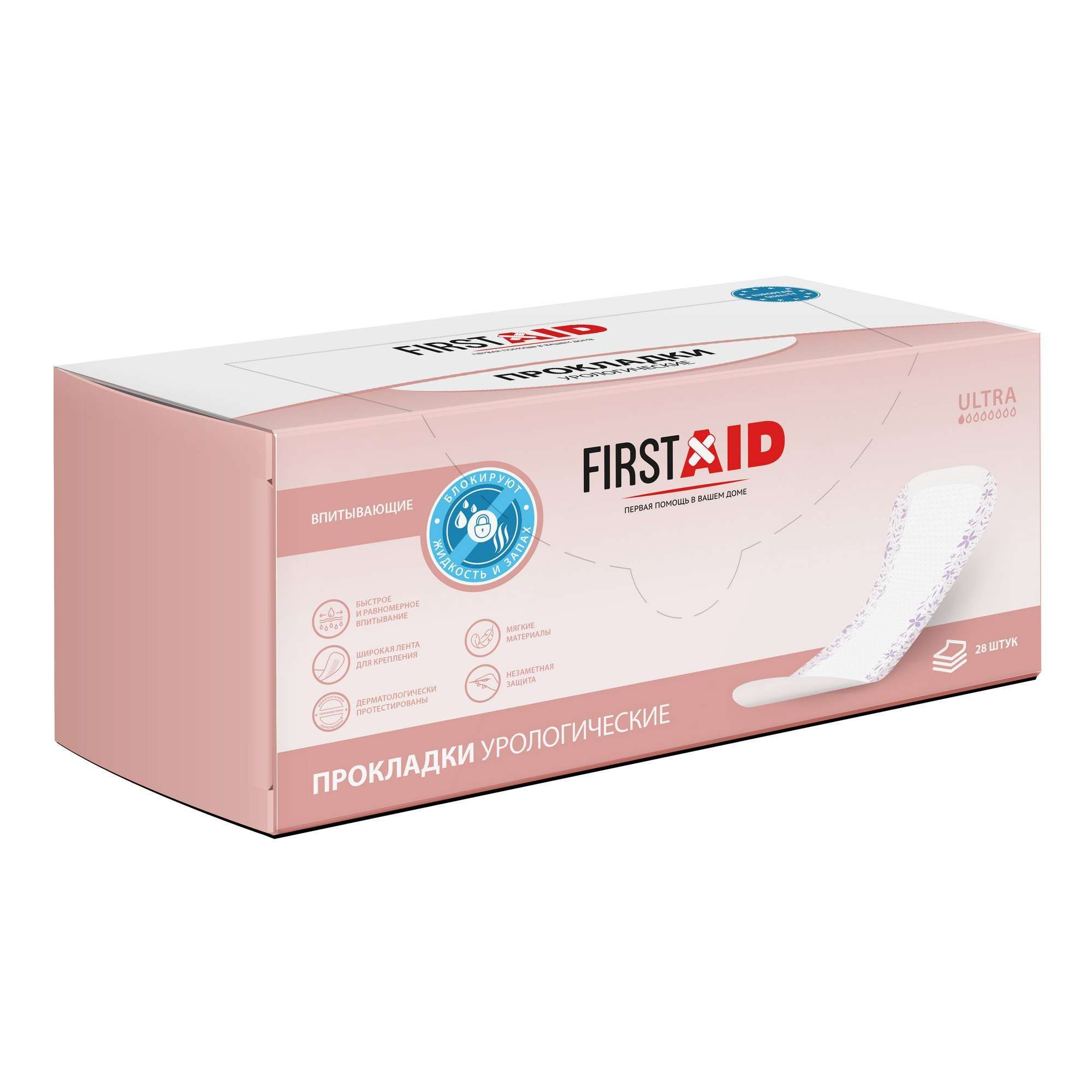 Изображение товара Прокладки урологические для женщин Ultra First Aid 28 штук - гигиенические изделия