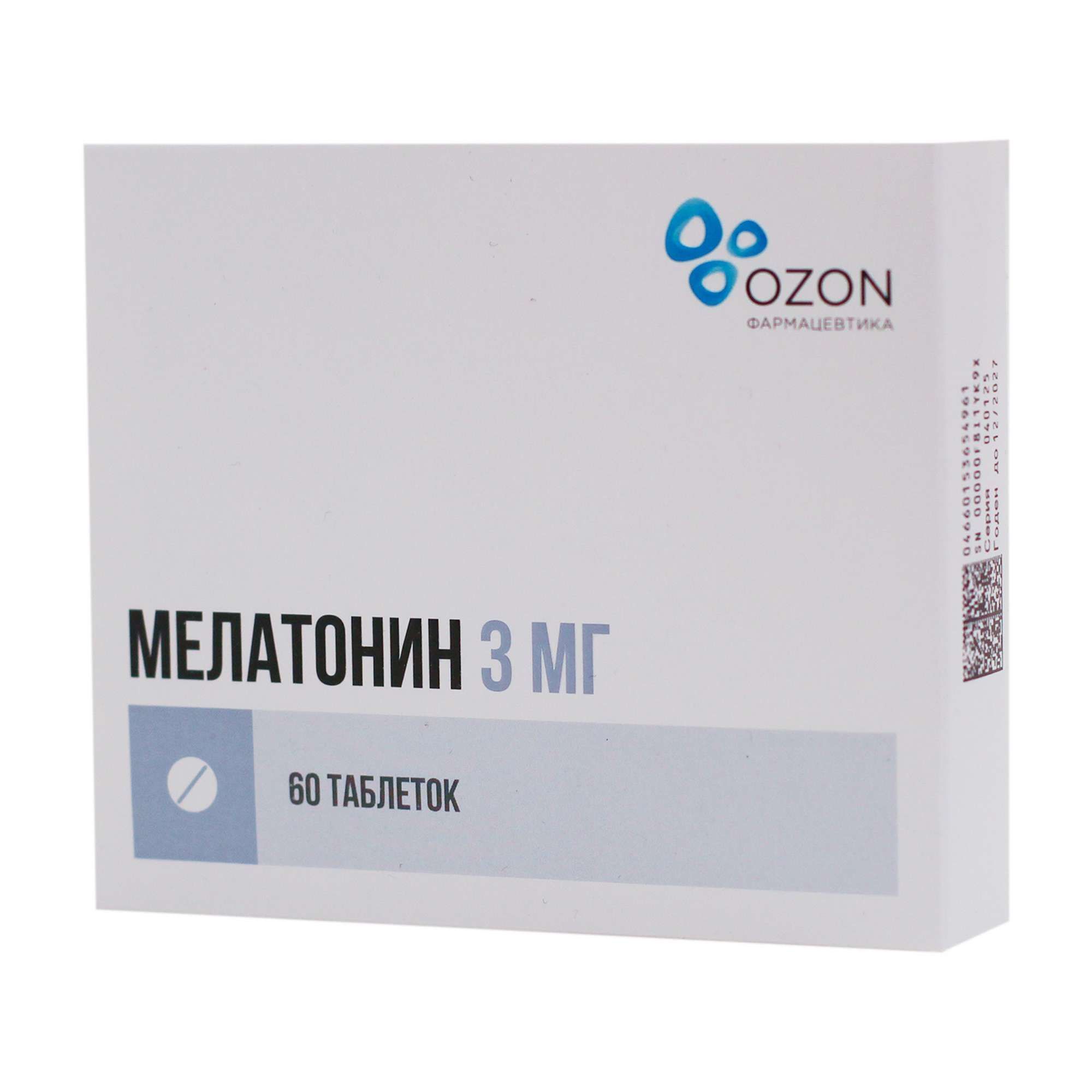 Изображение товара Мелатонин таблетки 3 мг для нормализации сна 60 шт