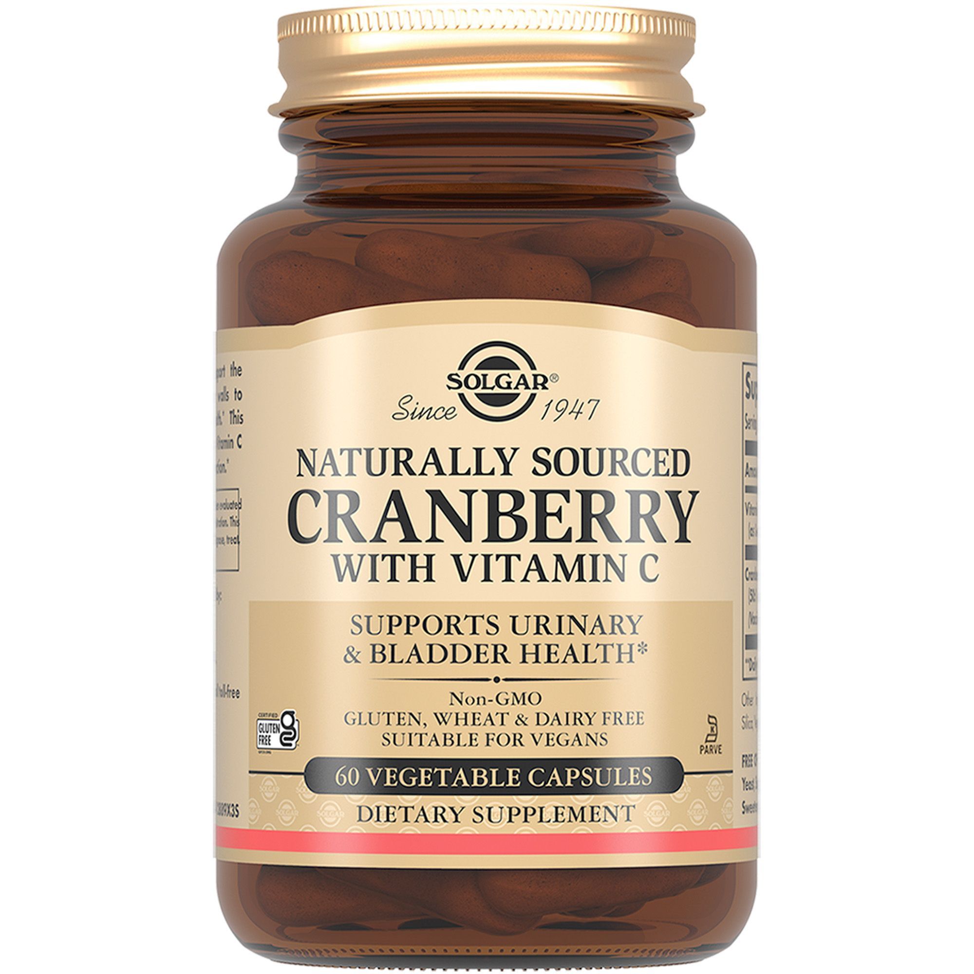 Изображение товара Клюква с витамином С Solgar капсулы 60 шт для иммунитета и мочевыводящих путей
