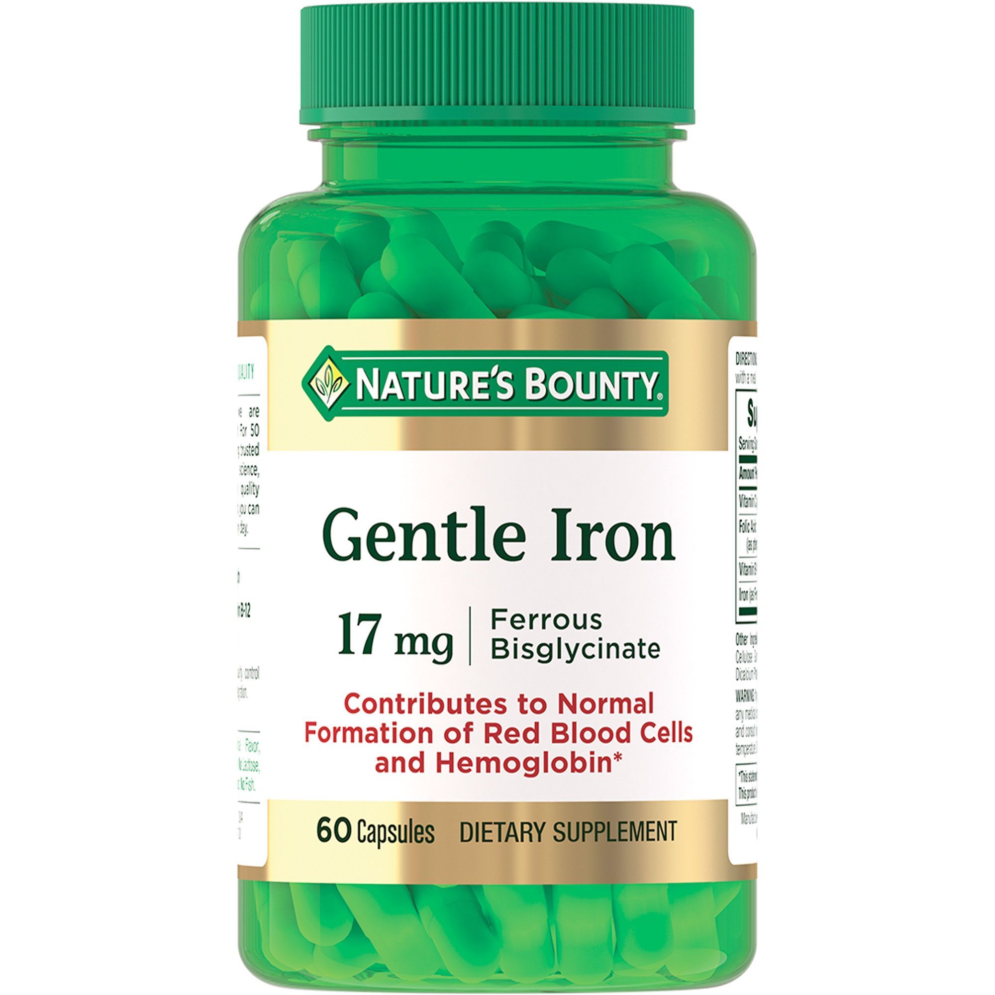 Изображение товара Легкодоступное железо 17 мг капсулы Nature's Bounty 60 шт США
