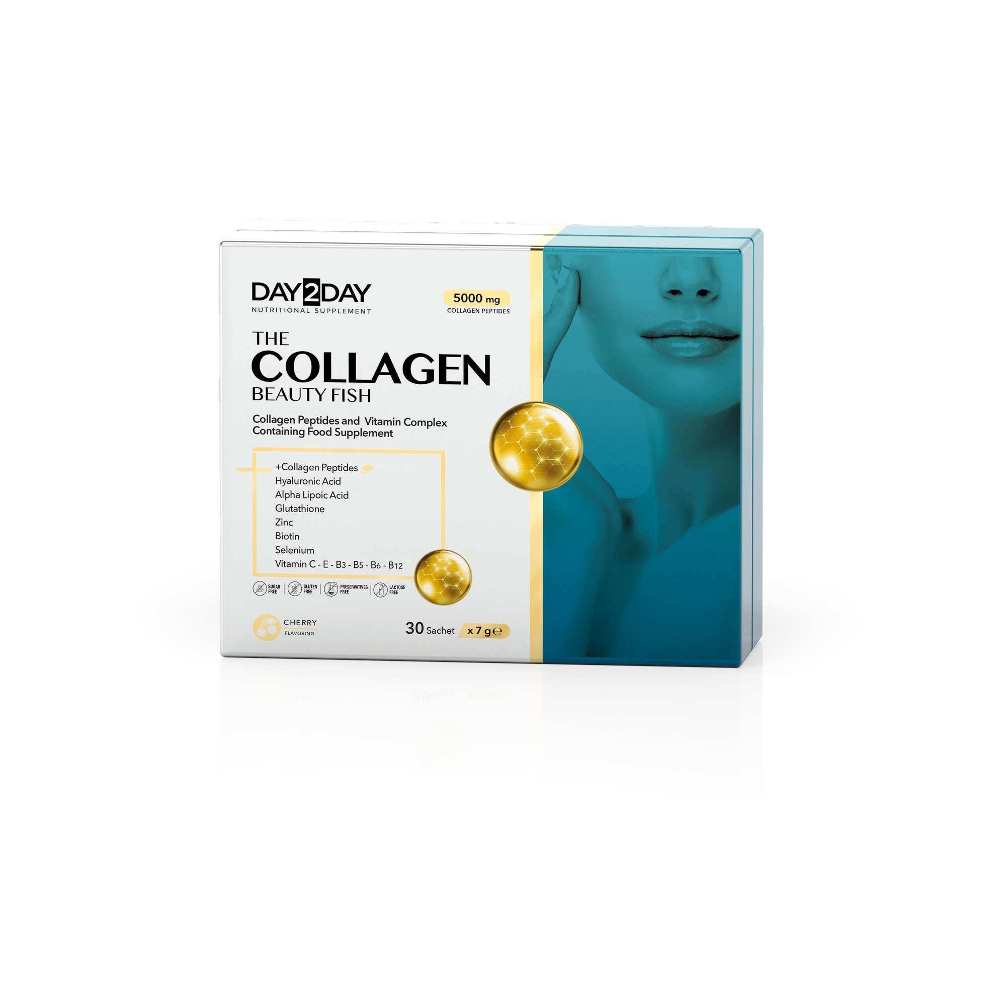 Изображение товара Коллаген Бьюти Фиш вкус вишни Orzax/Орзакс порошок саше-пакет 7г 30шт