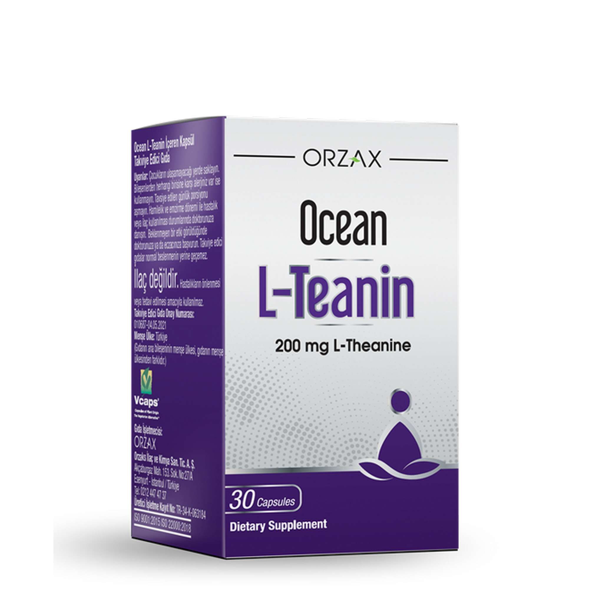 Изображение товара L-теанин Ocean Orzax/Орзакс капсулы 529мг 30 шт - поддержка нервной системы и спокойствия
