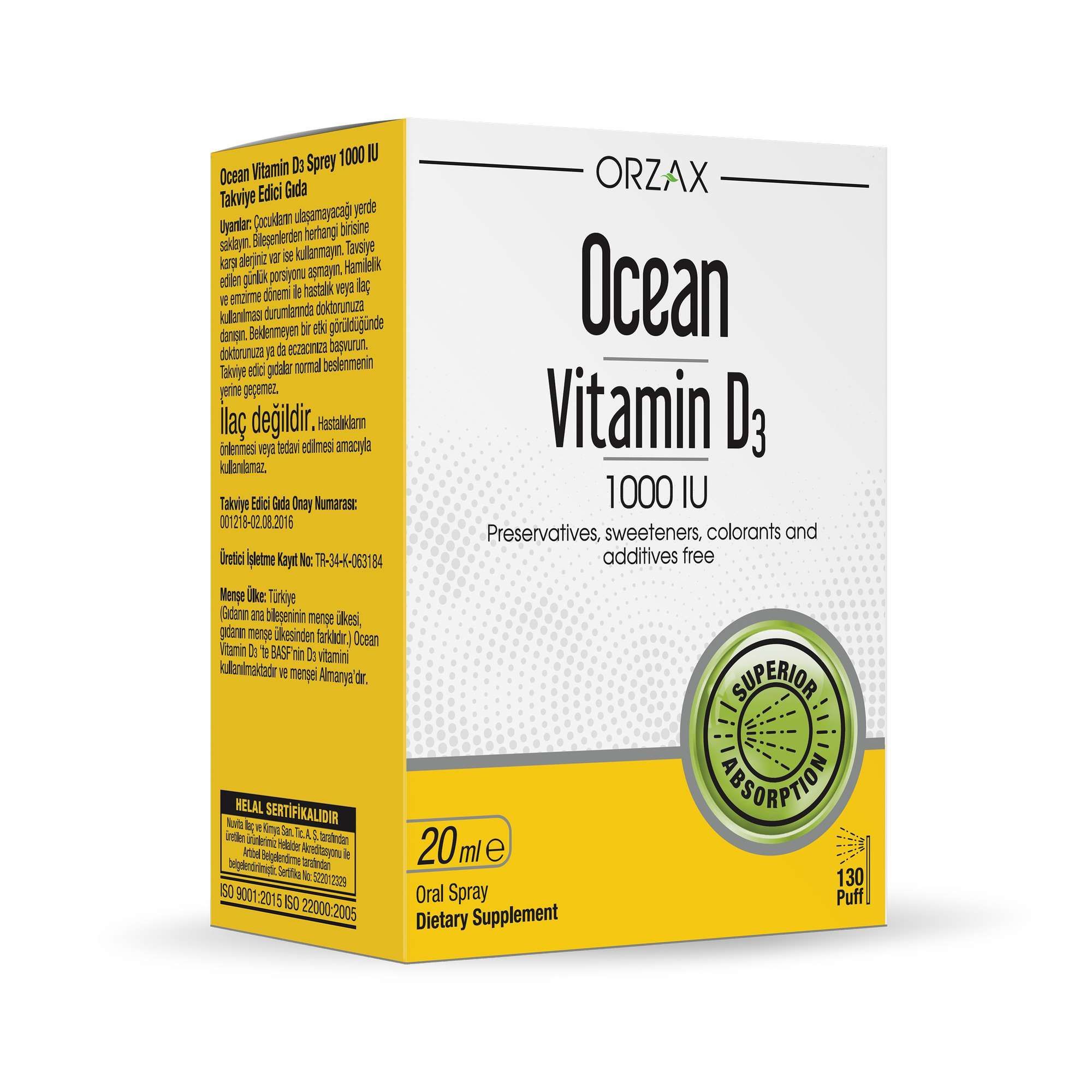 Изображение товара Витамин Д3 Ocean Orzax/Орзакс жидкость для приема внутрь 1000МЕ 20мл