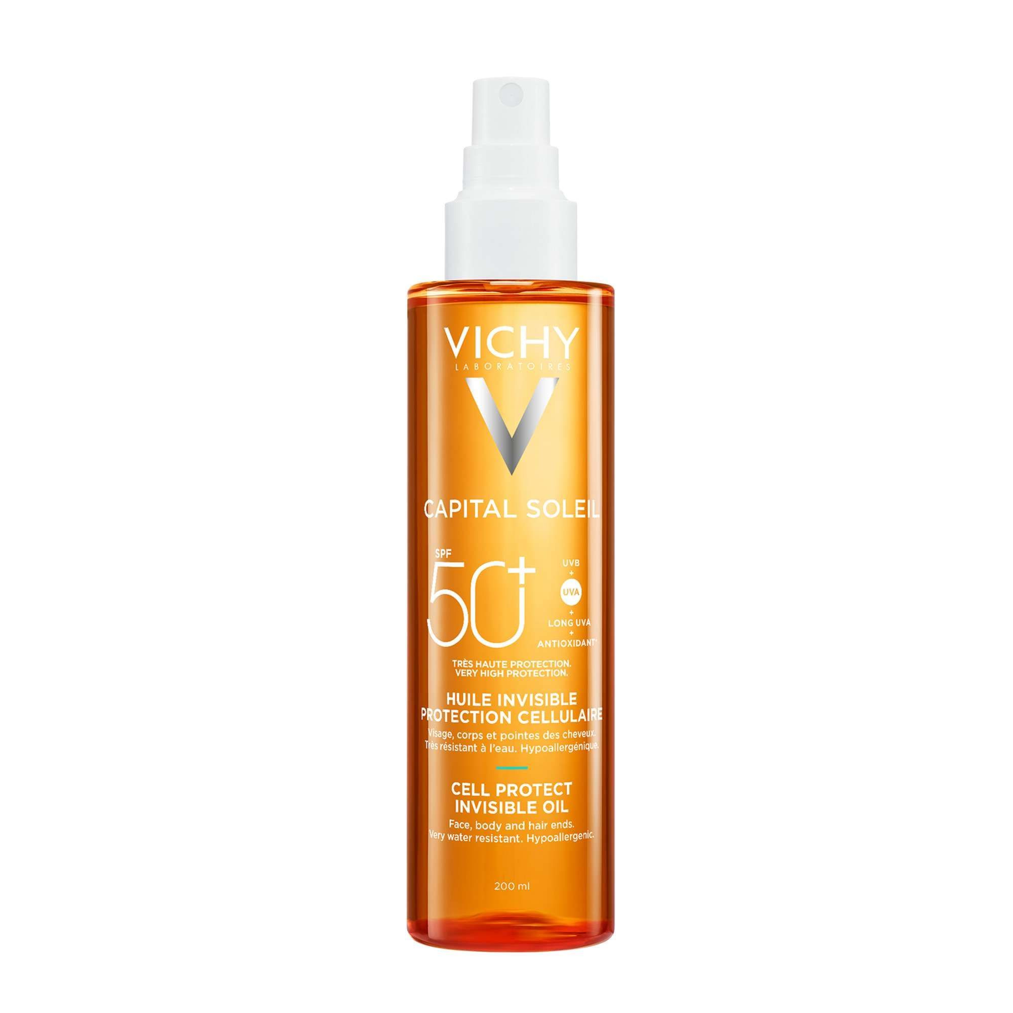 Изображение товара Солнцезащитное масло Vichy SPF50+ для лица и тела, 200 мл