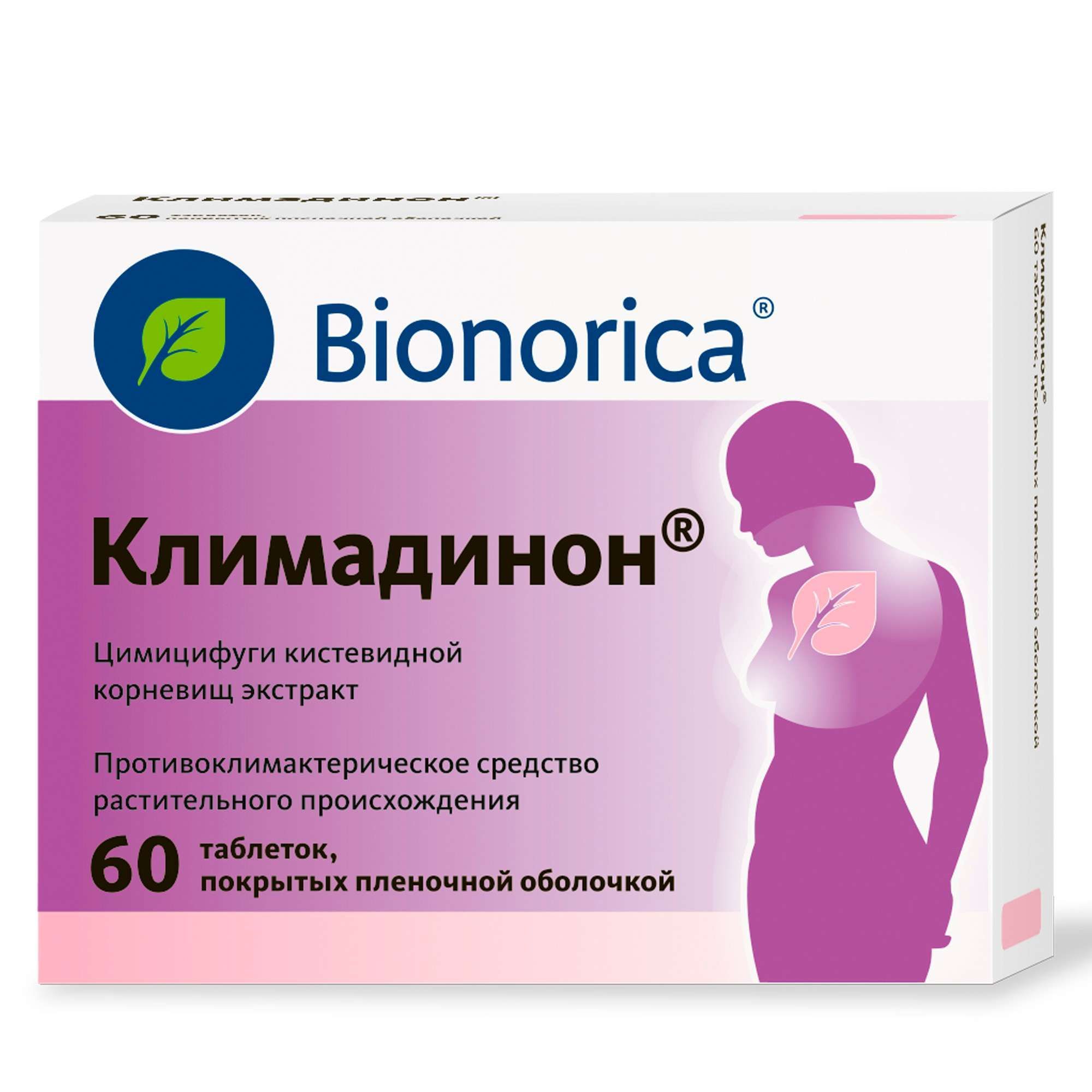 Изображение товара Климадинон 20мг таблетки для облегчения симптомов менопаузы 60 шт