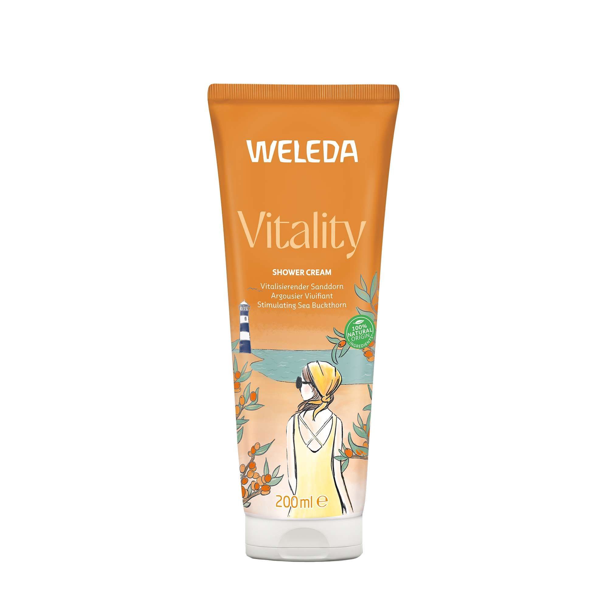 Изображение товара Гель для душа Vitality Weleda 200мл натуральный цитрусовый аромат и облепиховое масло
