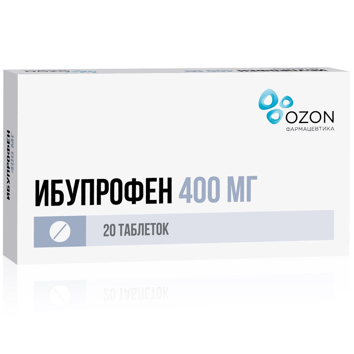 Изображение товара Ибупрофен таблетки п/о плен. 400мг 20шт