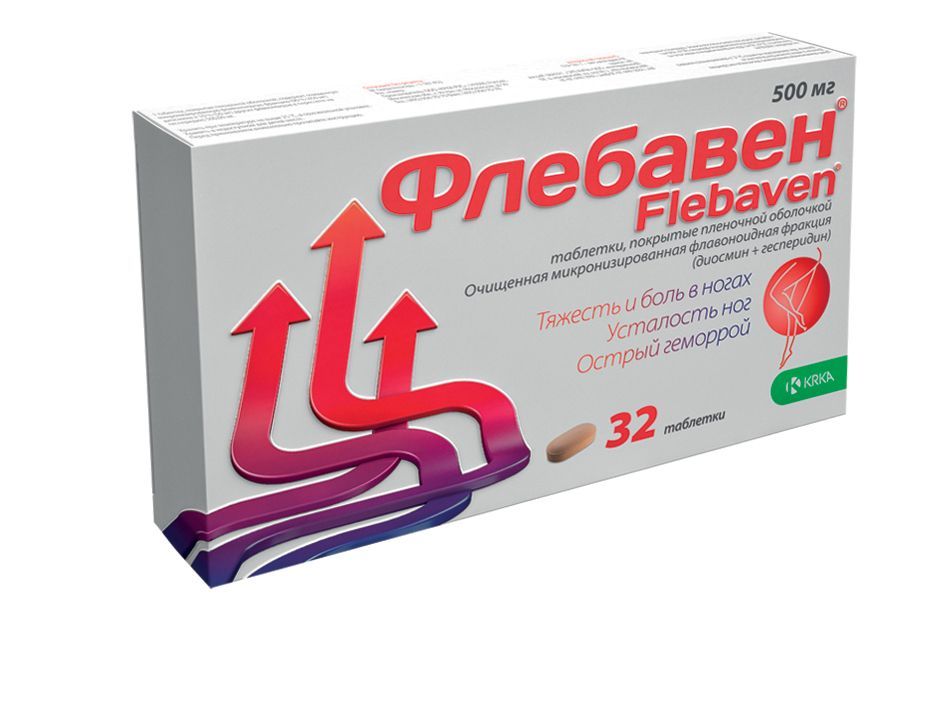 Изображение товара Флебавен таблетки п/о плен. 500мг 32шт