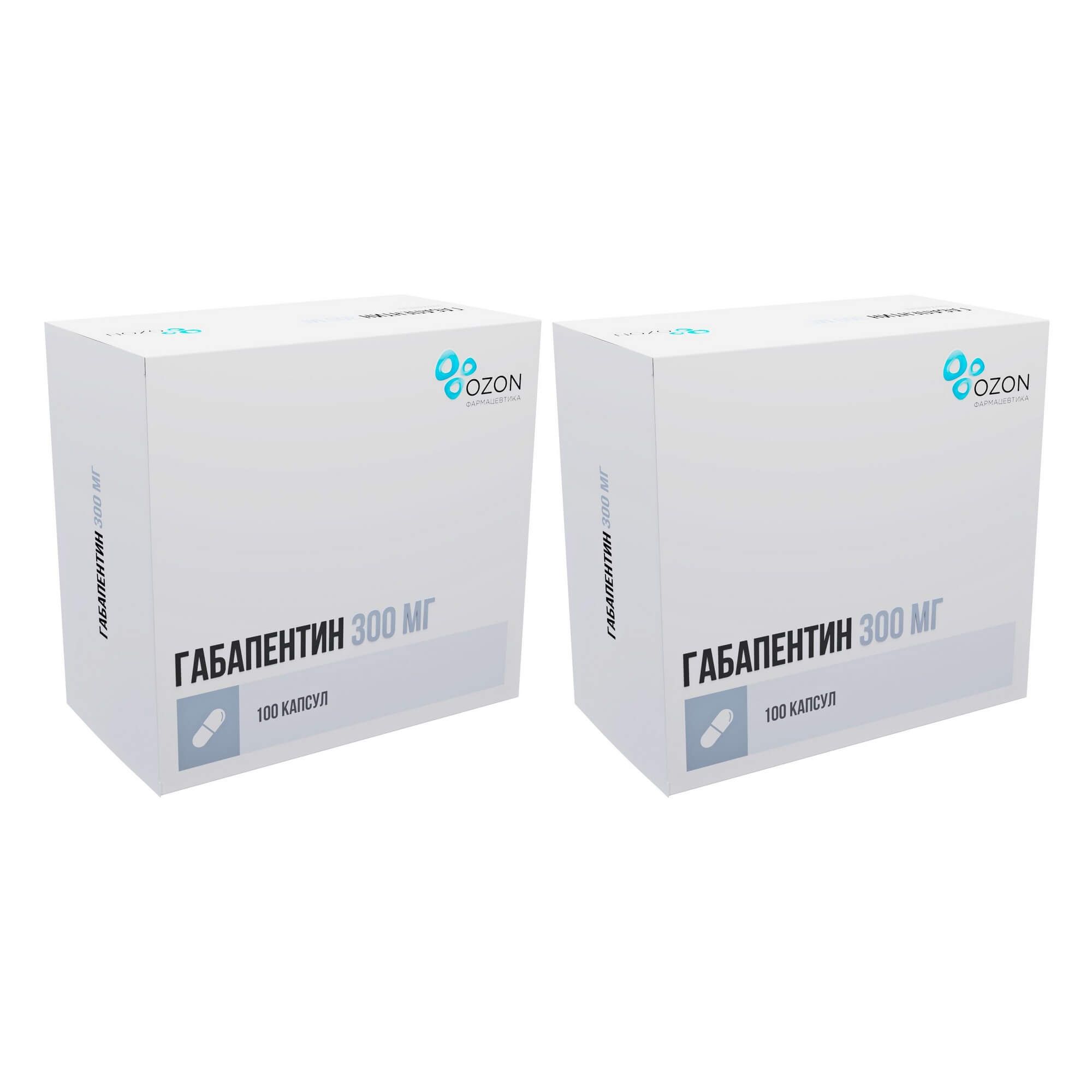 Изображение товара 2Х Габапентин капсулы 300мг 100шт для лечения заболеваний нервной системы