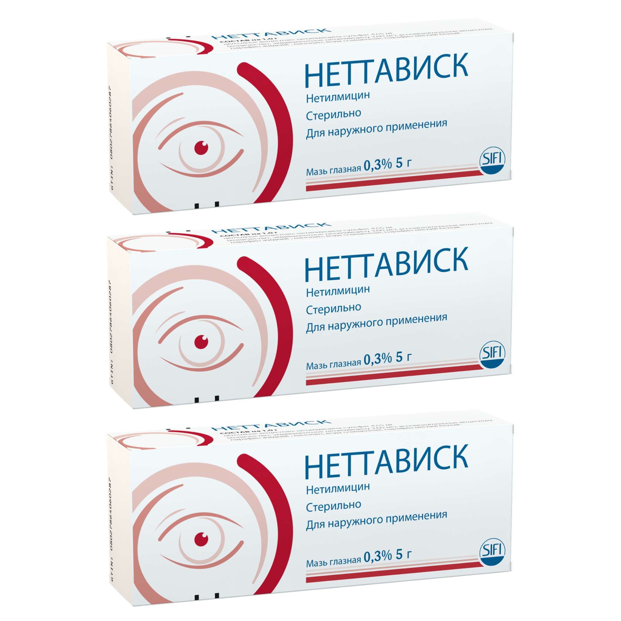 Изображение товара 3Х Неттависк мазь глазная 0,3% 5г