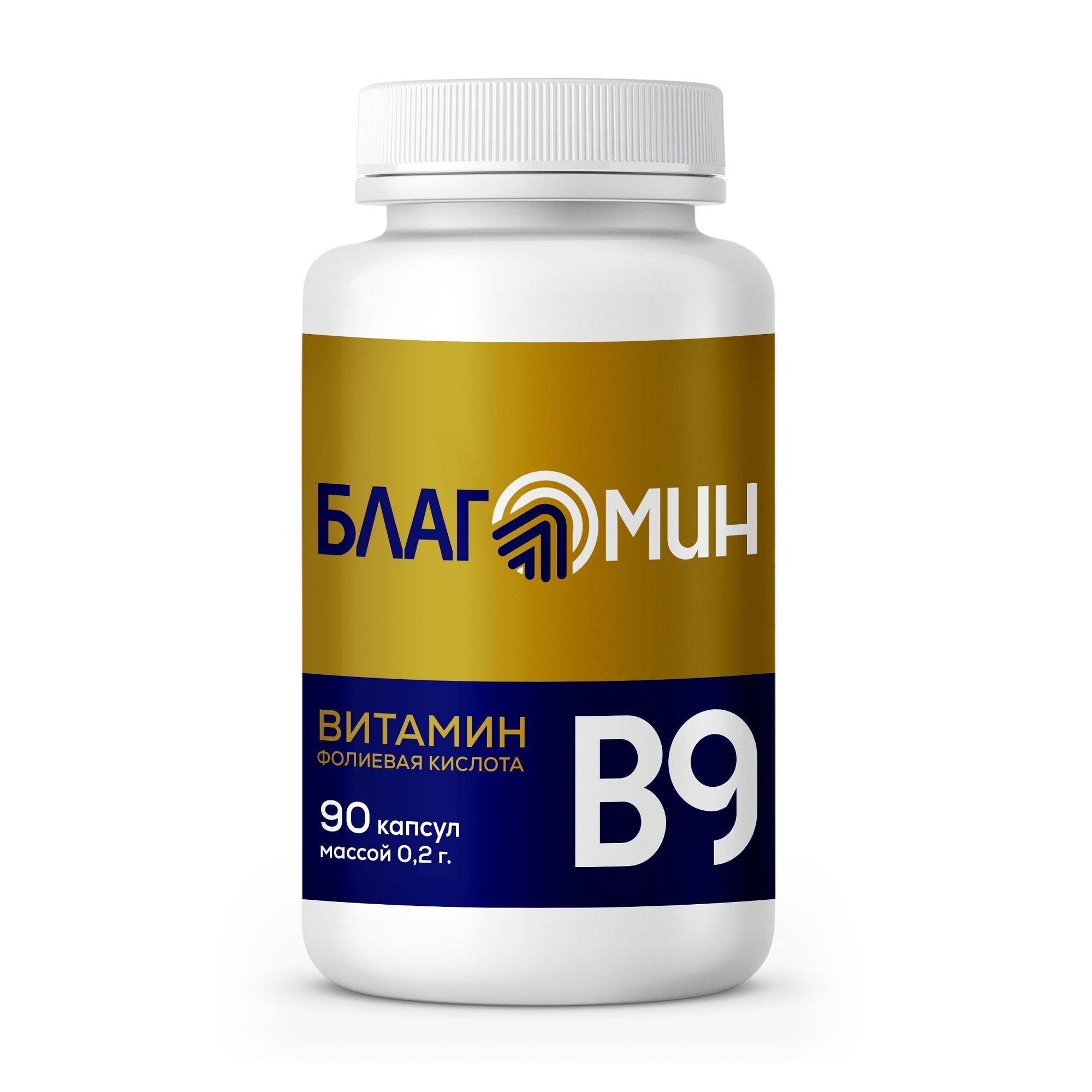 Изображение товара Витамин В9 (фолиевая кислота) Благомин капсулы 500мкг 90шт