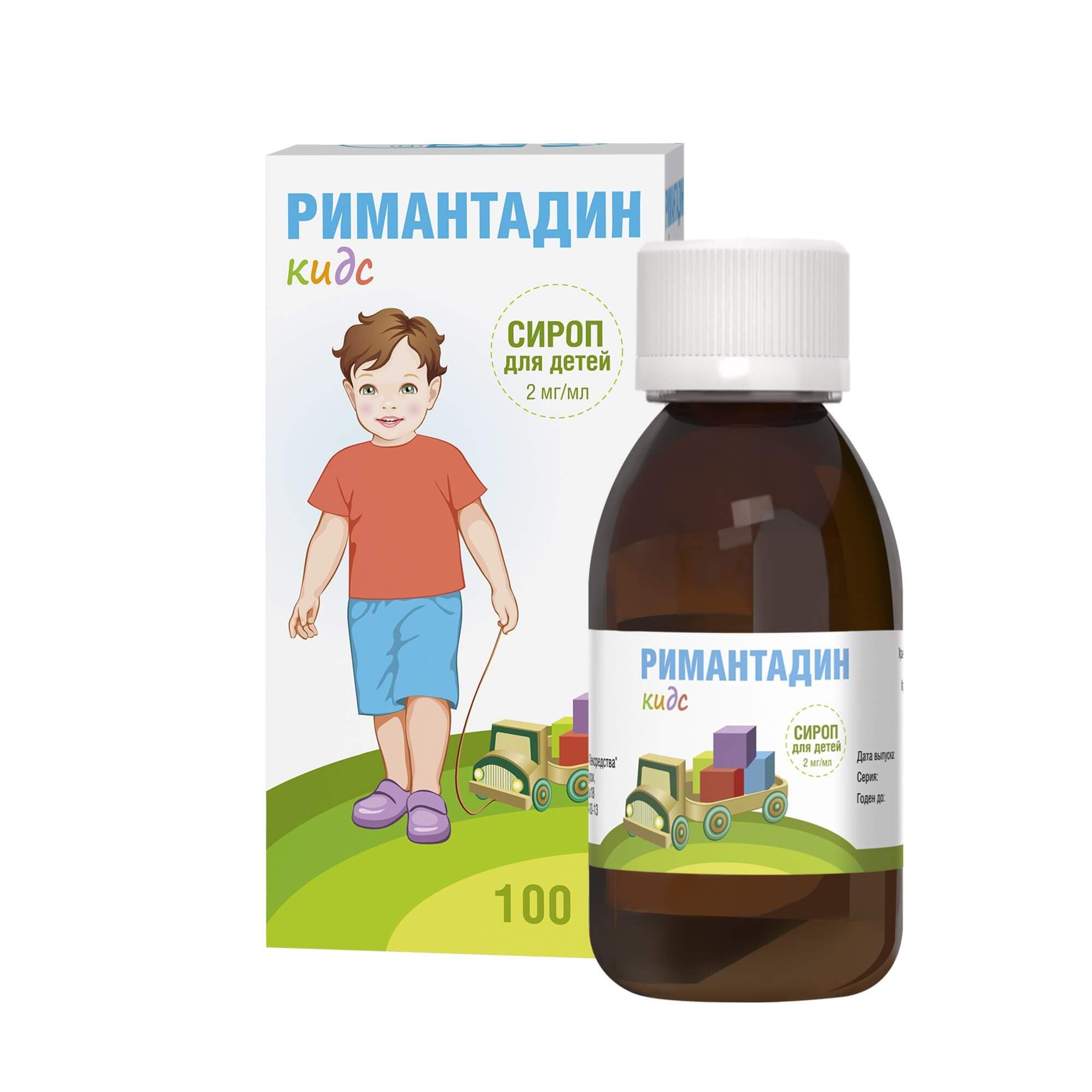 Изображение товара Римантадин Кидс сироп 2мг/мл для детей 100 мл противовирусное средство