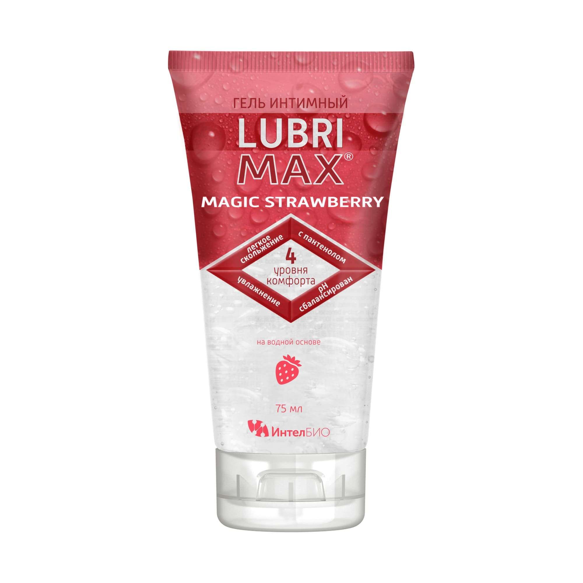 Изображение товара Интимный гель Lubrimax Magic strawberry 75мл на водной основе для женщин и мужчин