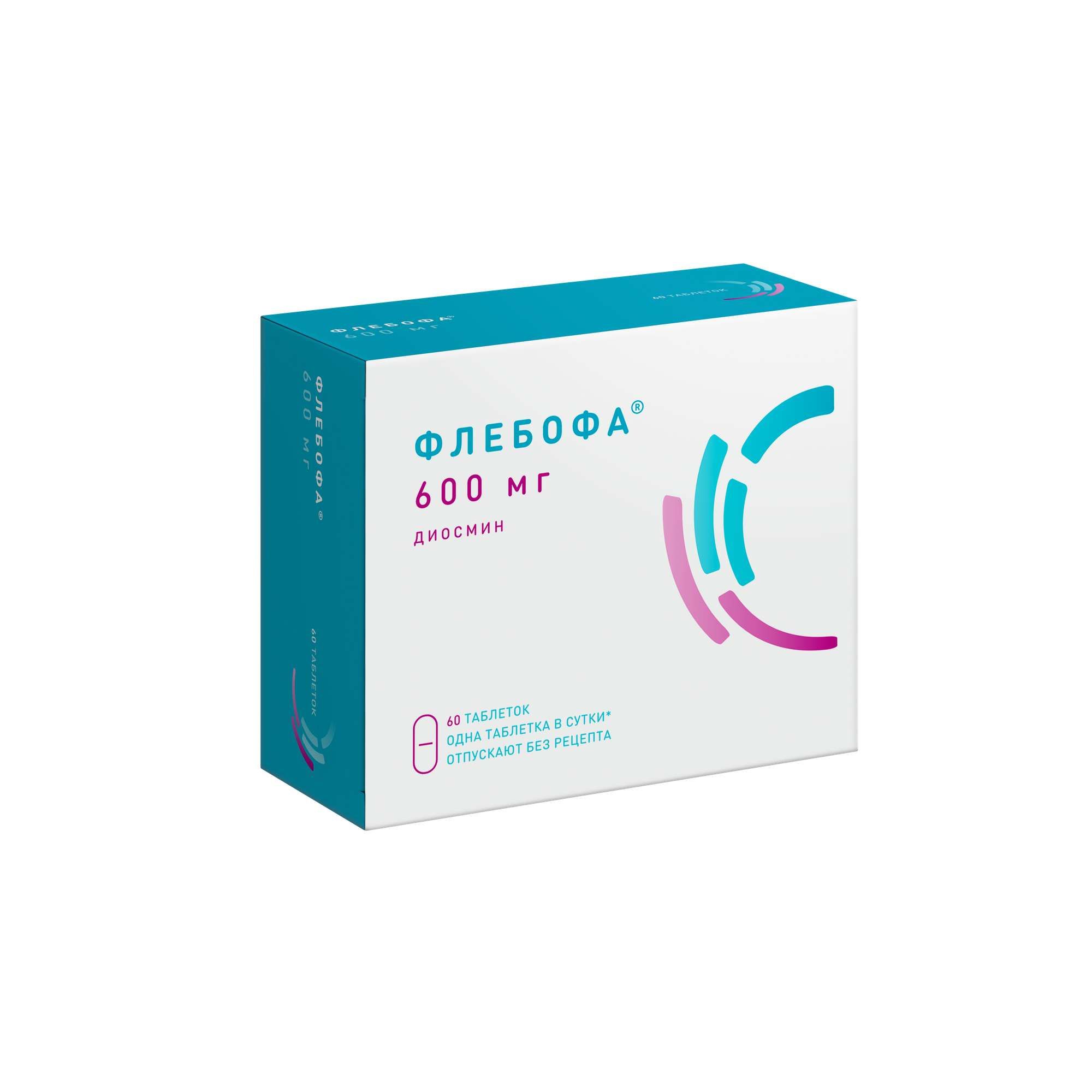 Изображение товара Флебофа таблетки 600мг 60 шт ангиопротектор для вен и геморроя