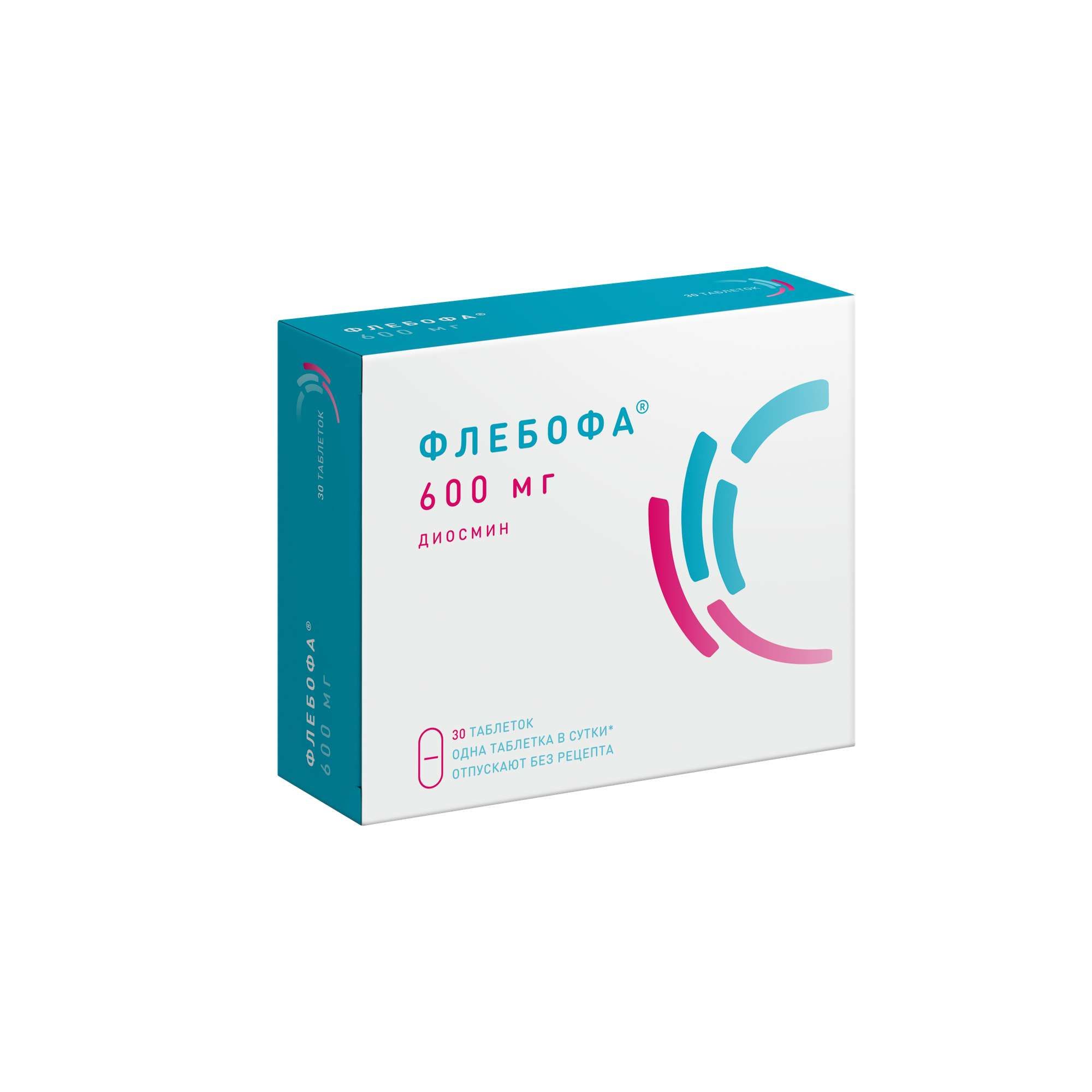 Изображение товара Флебофа таблетки 600 мг 30 шт ангиопротектор венотонизирующий препарат