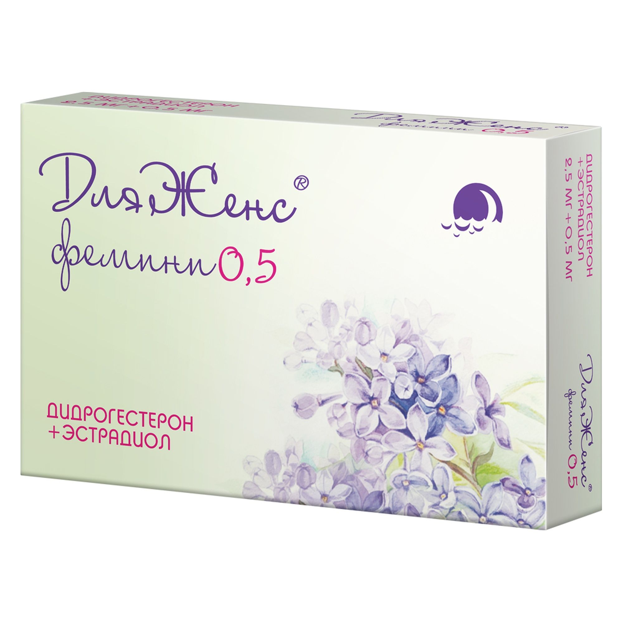Изображение товара Гормональные таблетки ДляЖенс фемини 2, 5мг+0, 5мг, 28 шт - лечение менопаузы