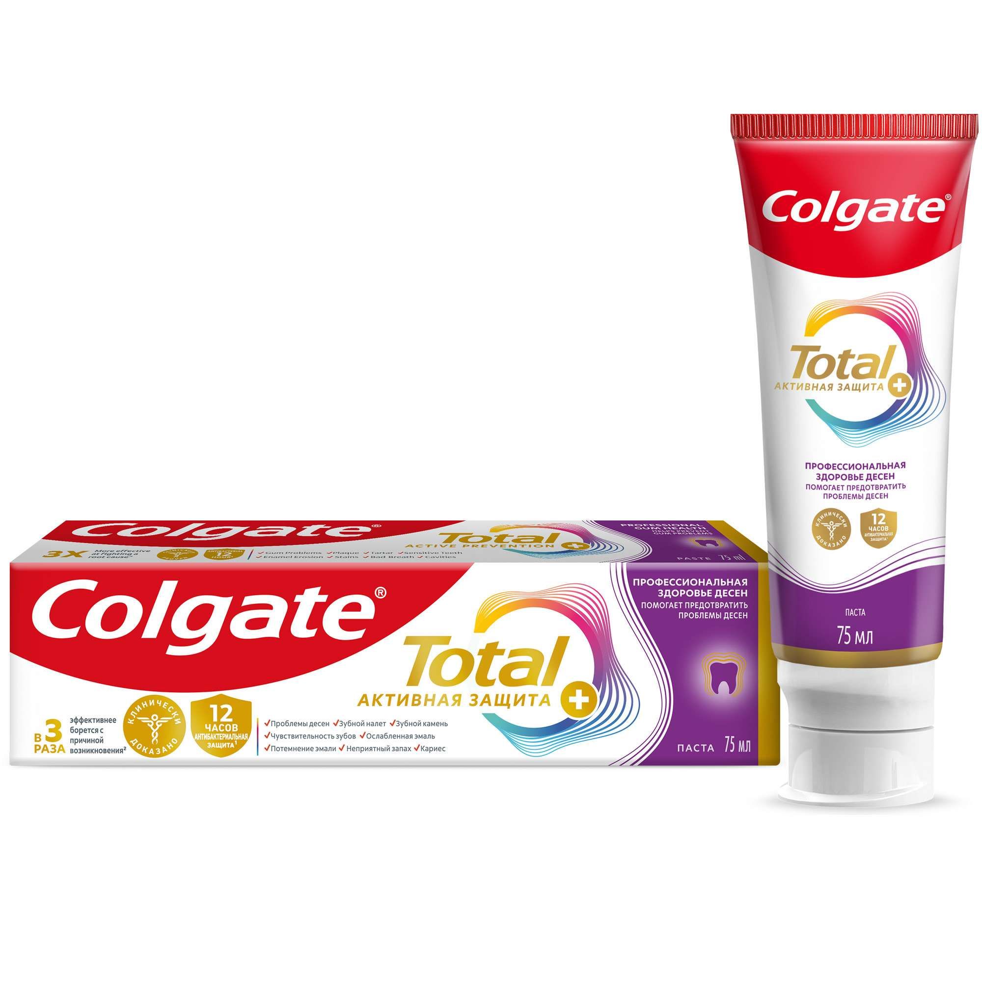 Изображение товара Зубная паста Colgate Total 12 для здоровья десен 75мл