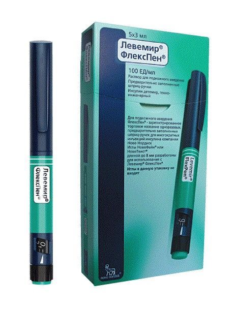 Изображение товара Левемир ФлексПен раствор инсулина длительного действия 100 ЕД/мл 3мл 5 шт