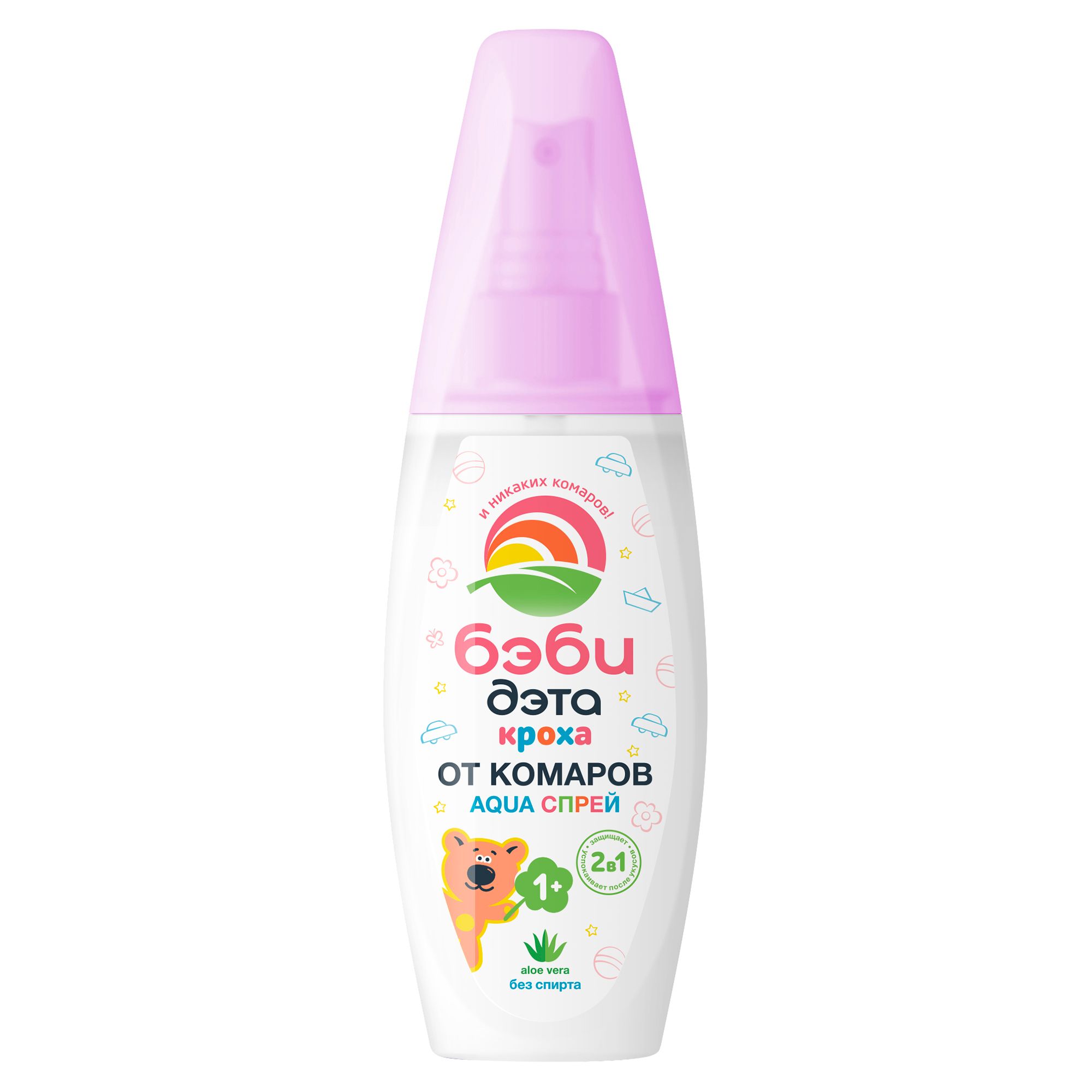 Изображение товара Спрей детский 2 в 1 с 1г Baby Aqua Дэта фл. 100мл