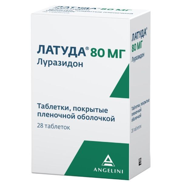 Изображение товара Латуда таблетки 80 мг для лечения шизофрении и биполярного расстройства 28 шт