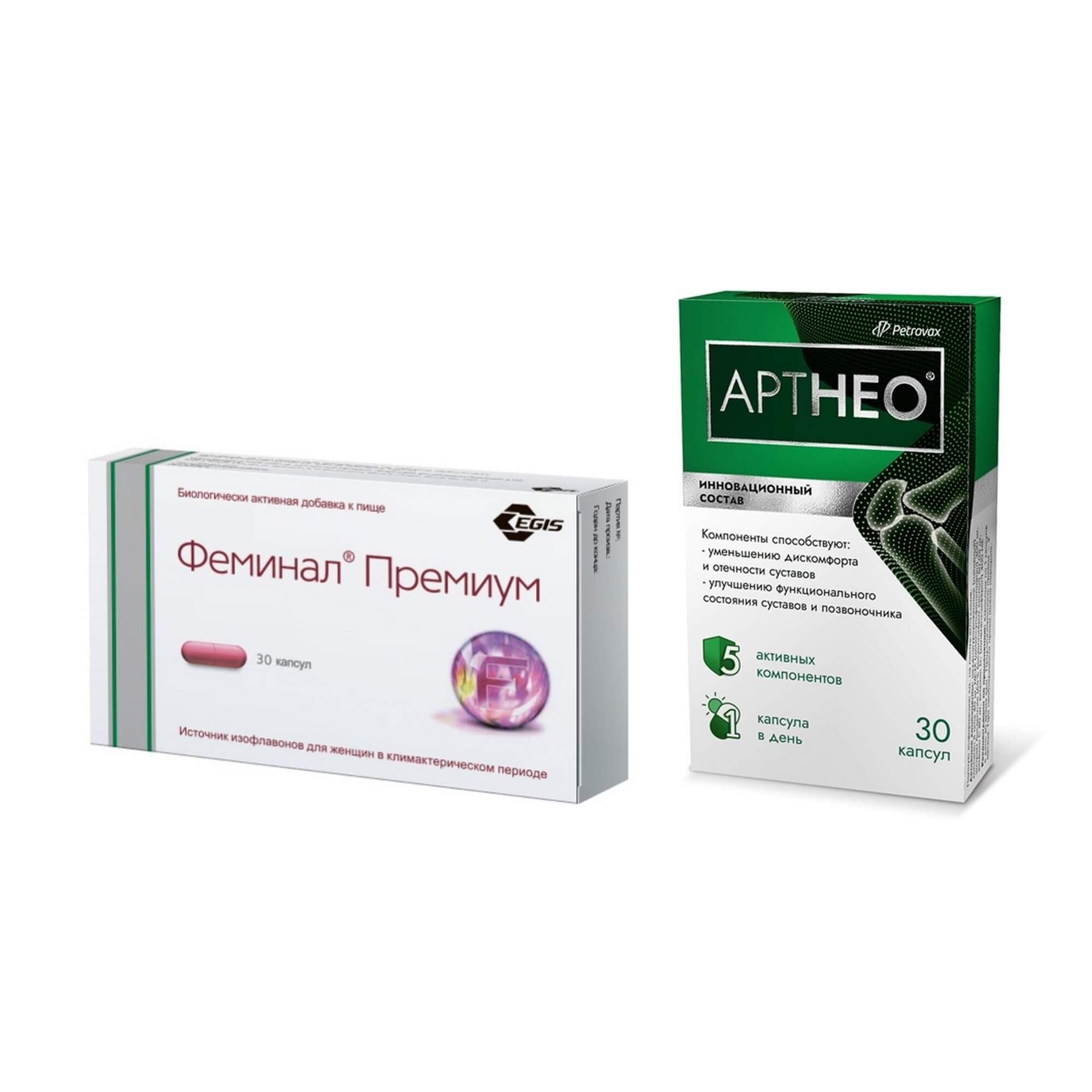 Изображение товара 1X Феминал Премиум капсулы 221мг 30шт + 1X Артнео капсулы 30шт