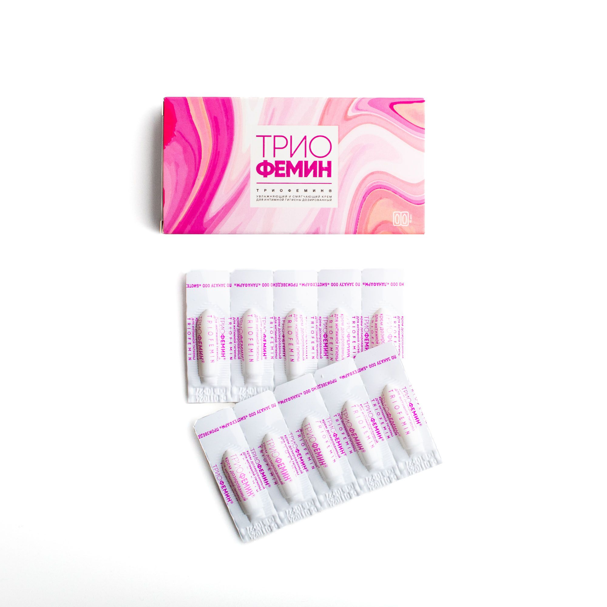 Изображение товара Крем для интимной гигиены дозированный ТриоФемин 1,2г 10шт