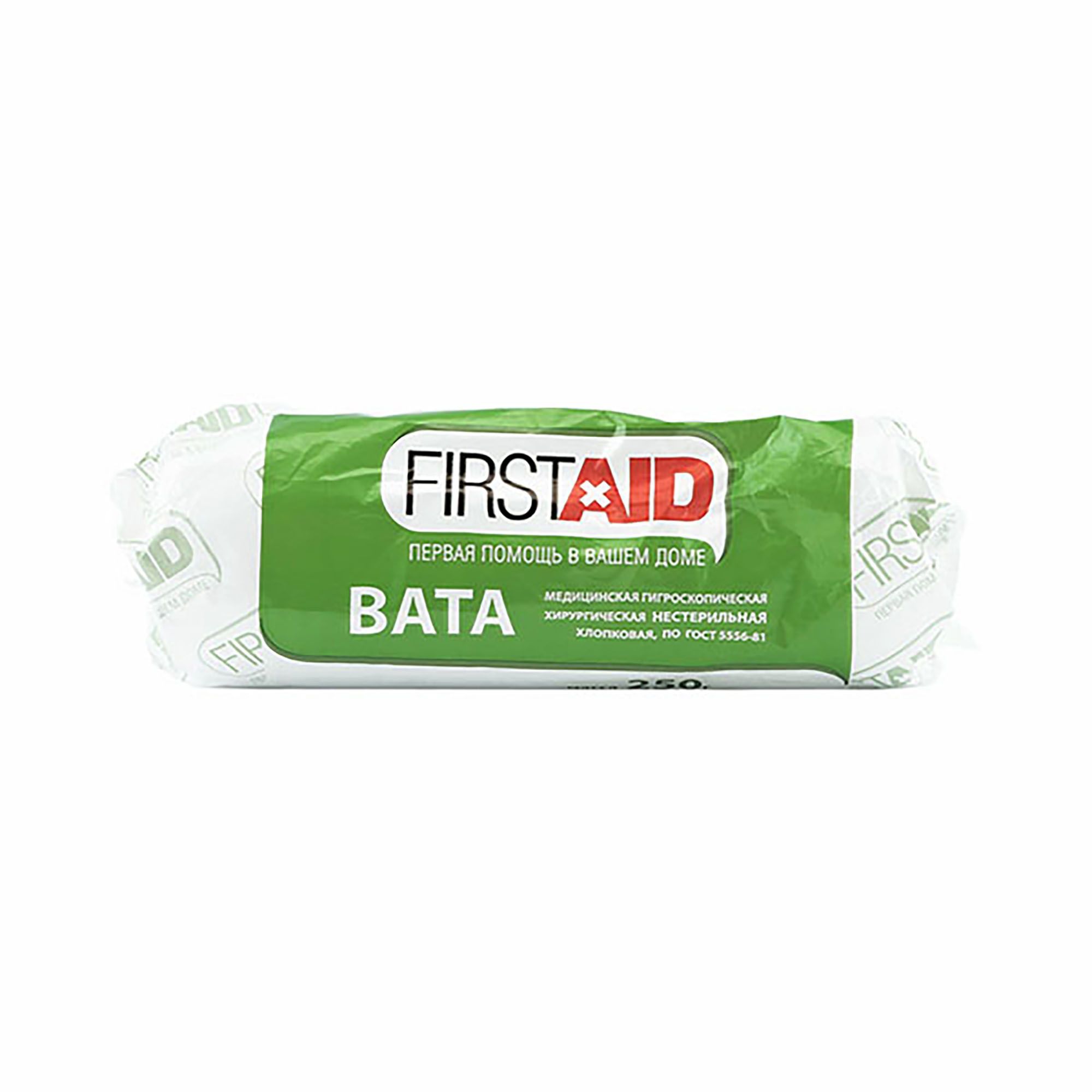 Изображение товара Медицинская нестерильная гигроскопичная вата 250г First Aid