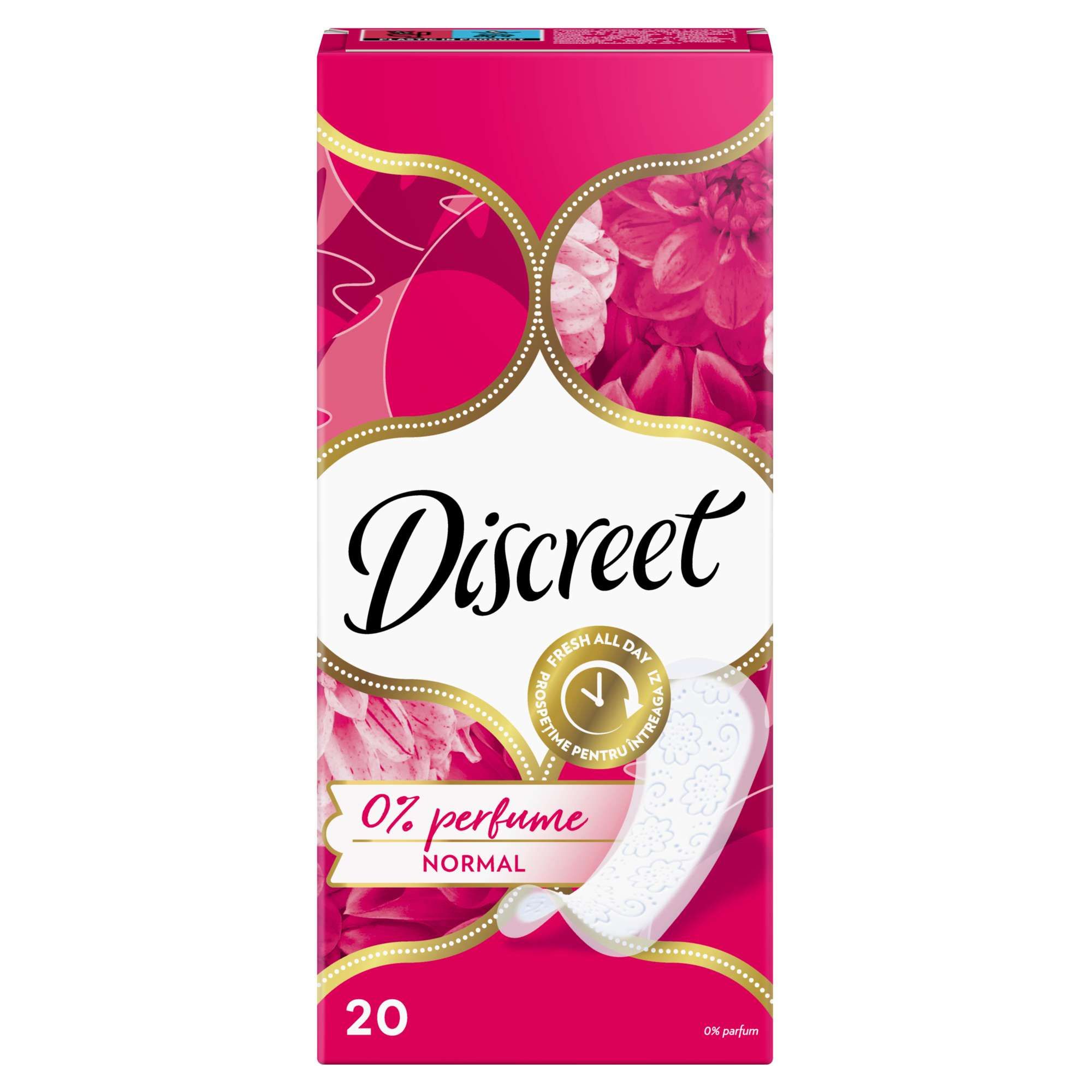 Изображение товара Ежедневные прокладки Discreet Normal 20 шт без отдушек тонкие и дышащие Изображение товара Ежедневные прокладки Discreet Normal 20 шт без отдушек тонкие и дышащие