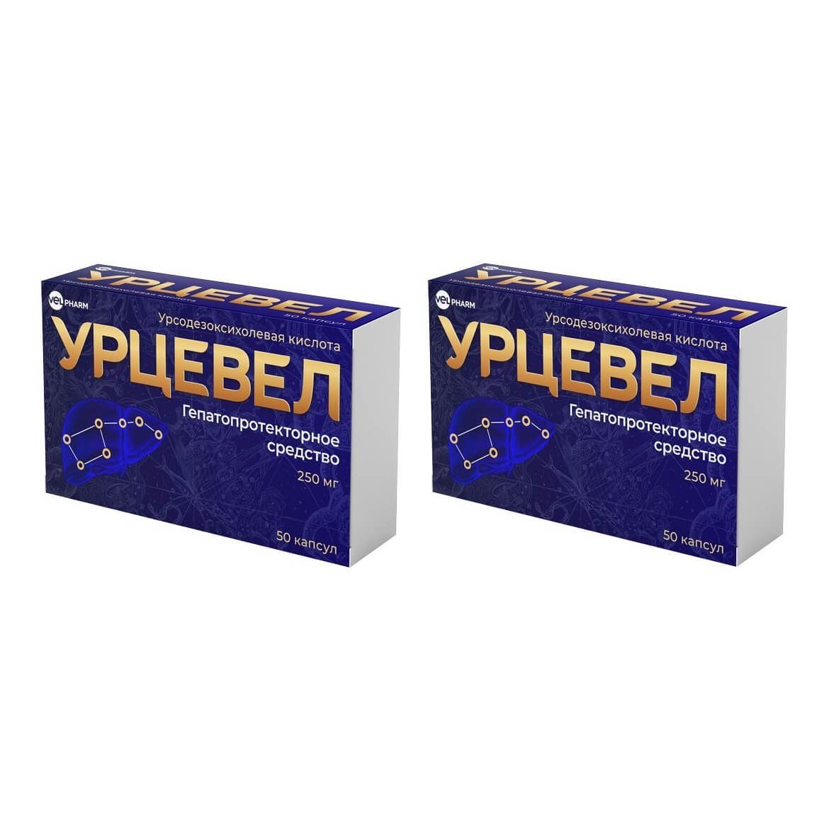 Изображение товара 2Х Урцевел капсулы 250мг 50шт