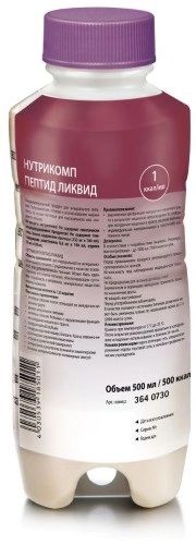 Изображение товара Пептид Ликвид Nutricomp 500мл полностью сбалансированное энтеральное питание для взрослых