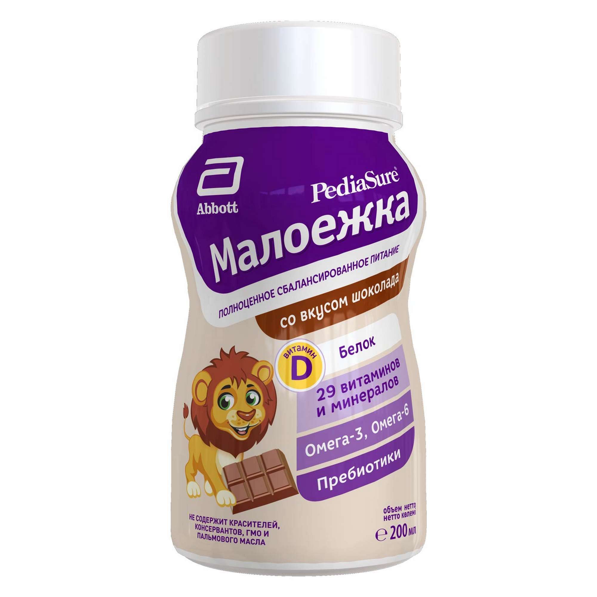 Изображение товара Смесь жидкая для детского питания вкус шоколада от 1 до 10 лет Малоежка PediaSure/ПедиаШур бут. 200мл