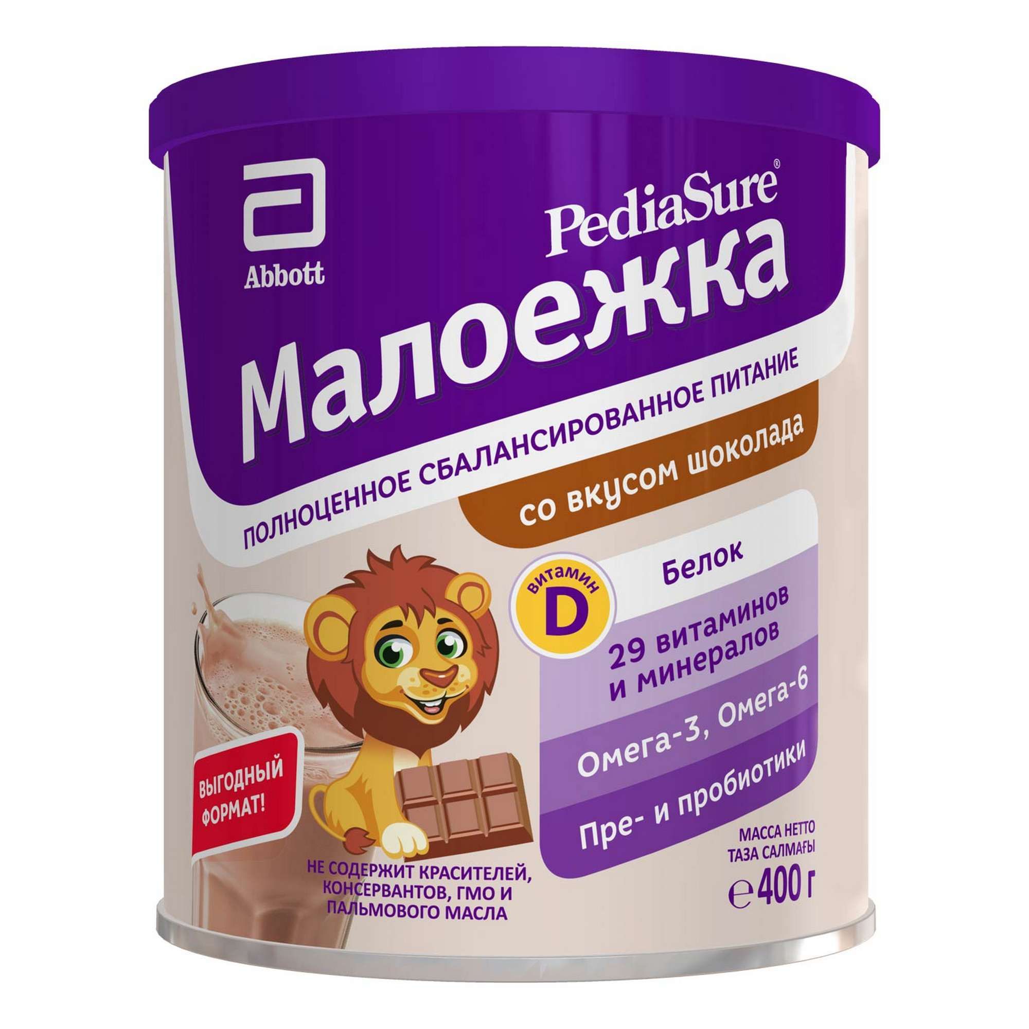 Изображение товара Сухая смесь для детского питания со вкусом шоколада 400г ПедиаШур Mалоежка