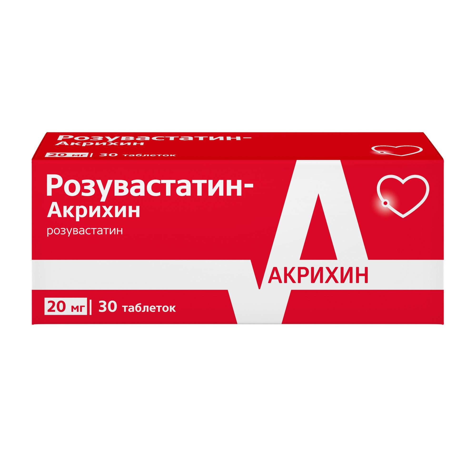 Изображение товара Розувастатин-Акрихин таблетки п/о плен. 20мг 30шт
