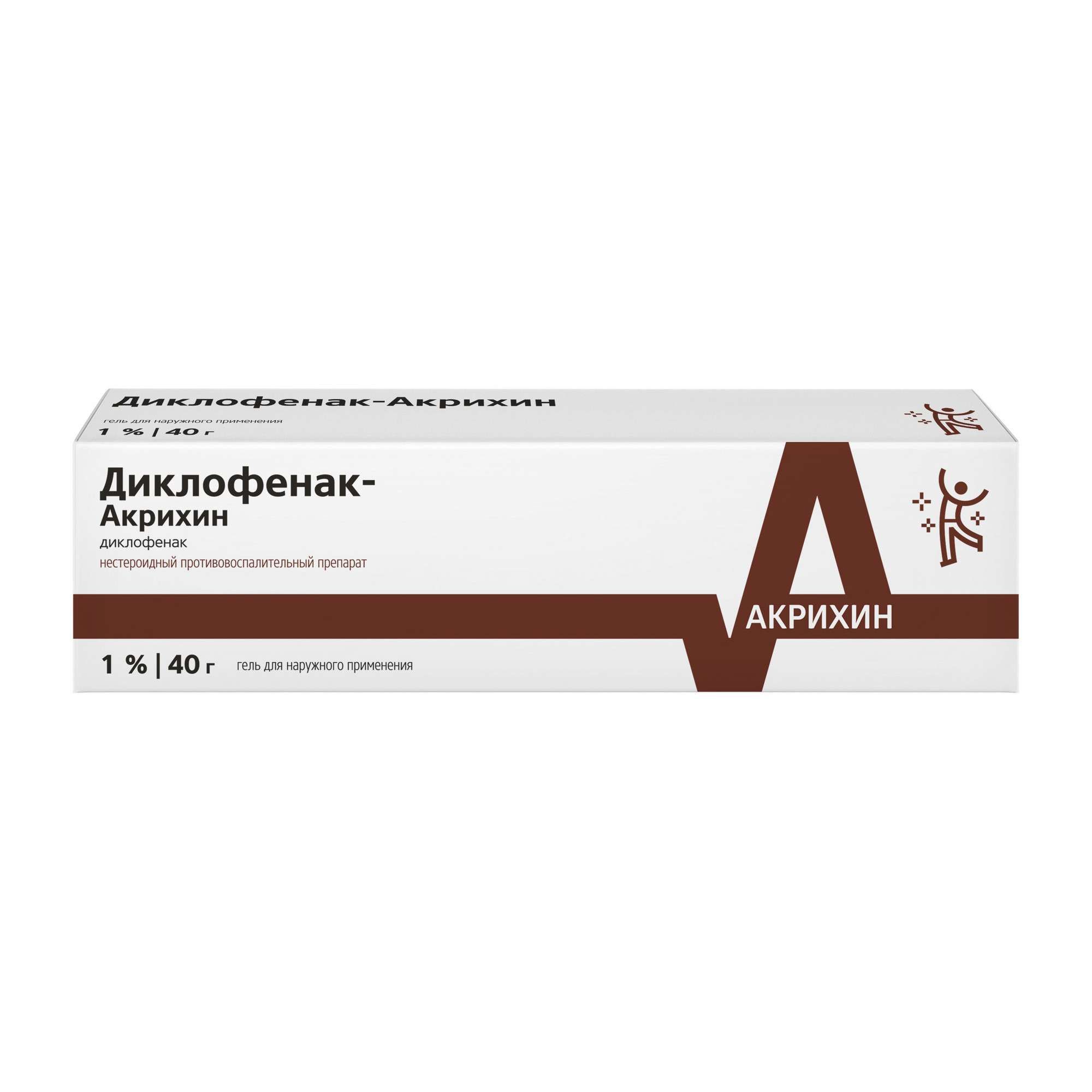 Изображение товара Диклофенак-Акрихин гель для наружного применения 1% 40г
